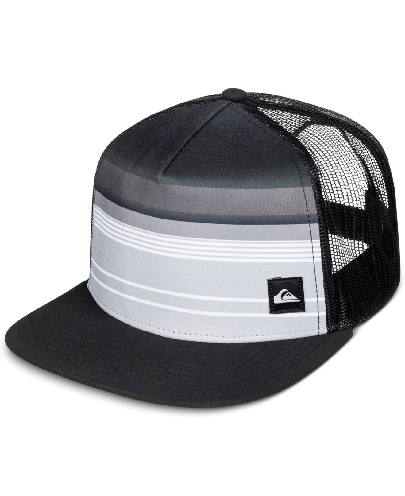 Quiksilver Men's Everyday Stripe Trucker Hat in Black for Men | Lyst