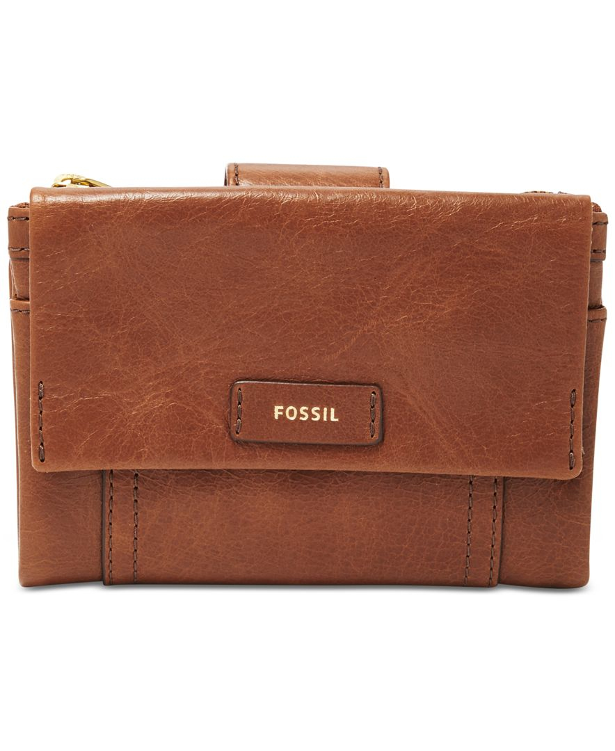 fossil leather wallet price