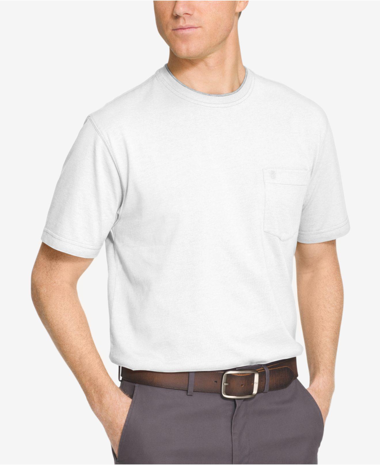 Lyst - Izod Men's Double Layer Pocket T-shirt in White for Men