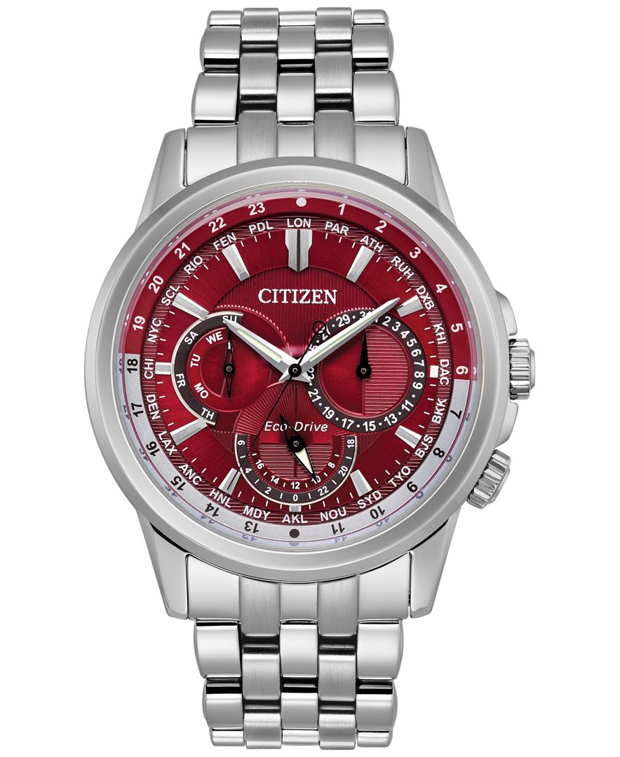 Citizen Mens Calendrier Stainless Steel Bracelet Watch 44mm Bu2021 51x