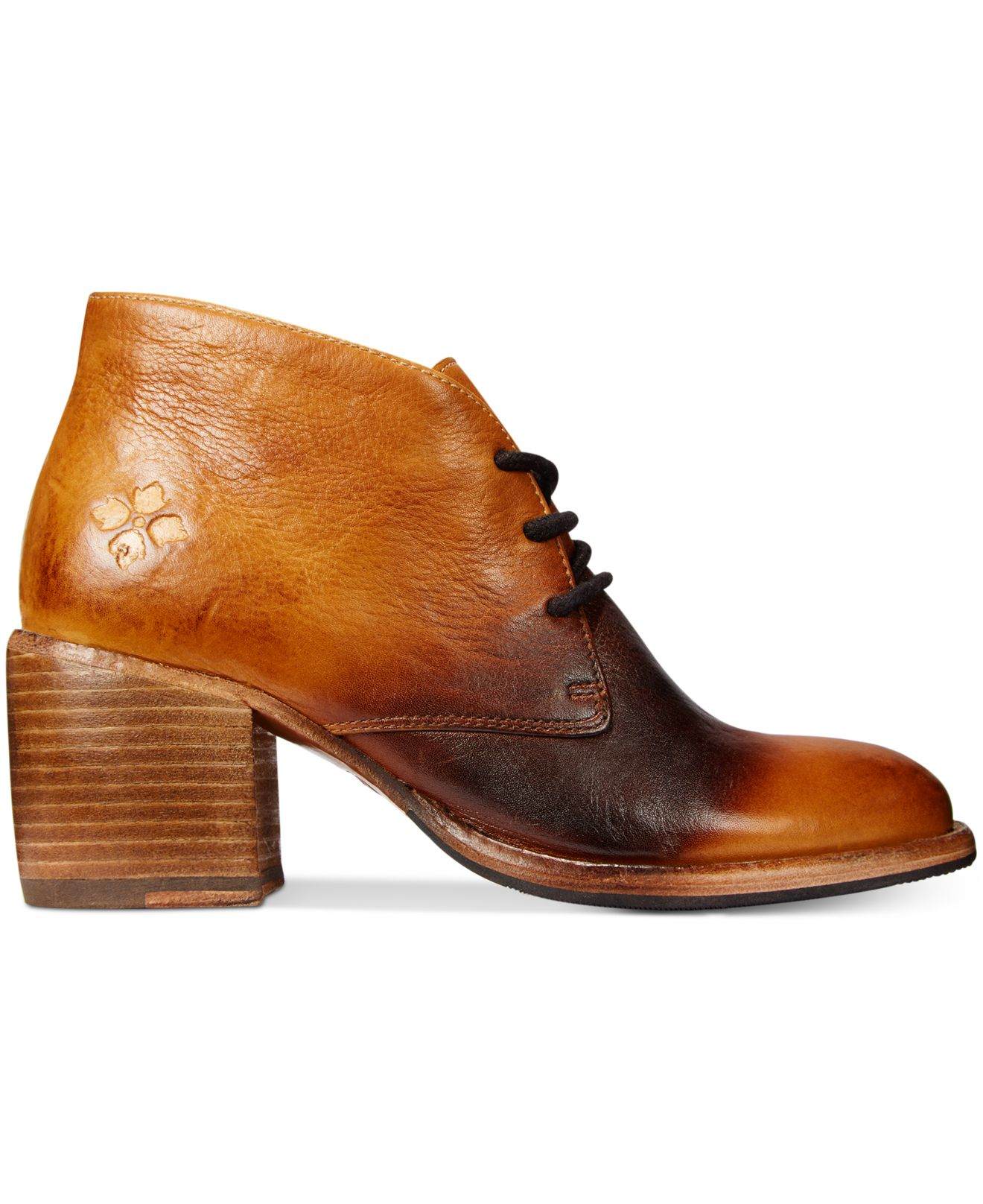 Lyst Patricia Nash Laceup Booties in Brown