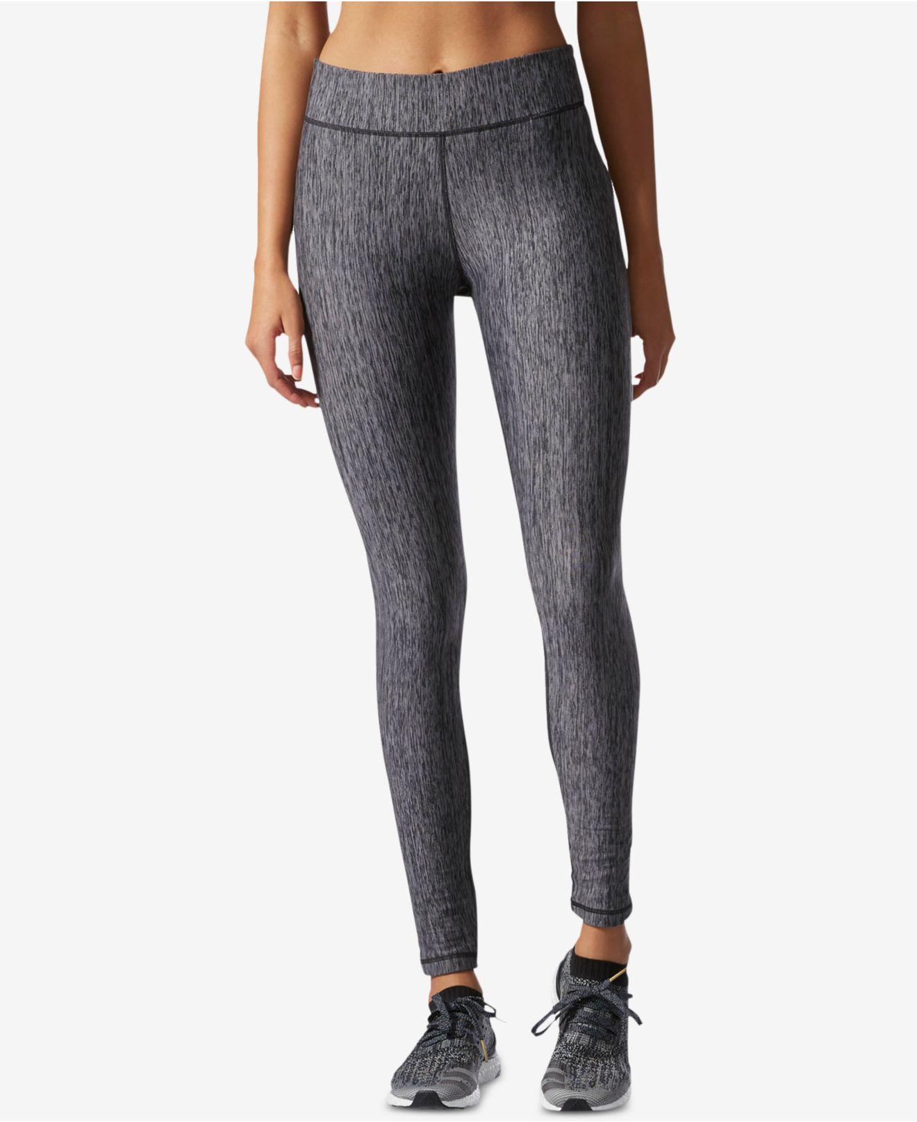 Lyst - Adidas Originals Climalite Heathered Compression Leggings in Gray