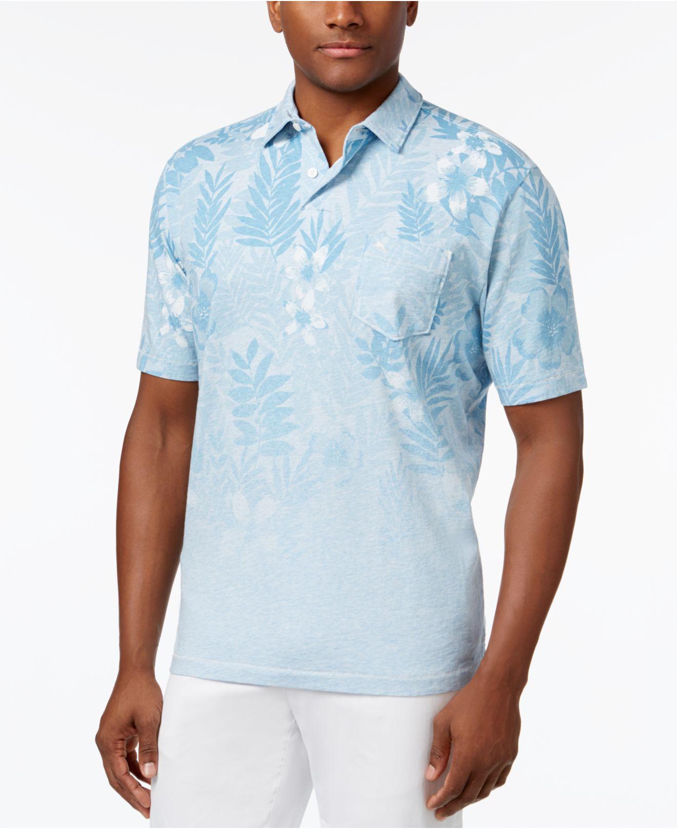 Lyst - Tommy Bahama Men's Floral Fade Polo in Blue for Men