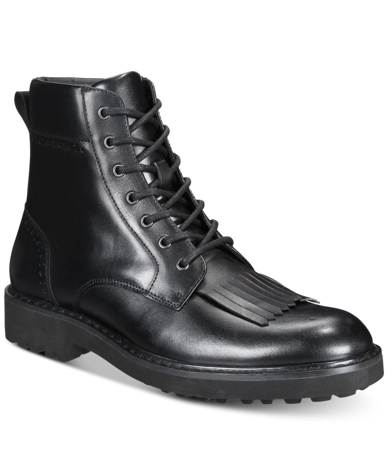 Lyst - Inc International Concepts Brix Kiltie Leather Boots, Created For Macy&#39;s in Black for Men
