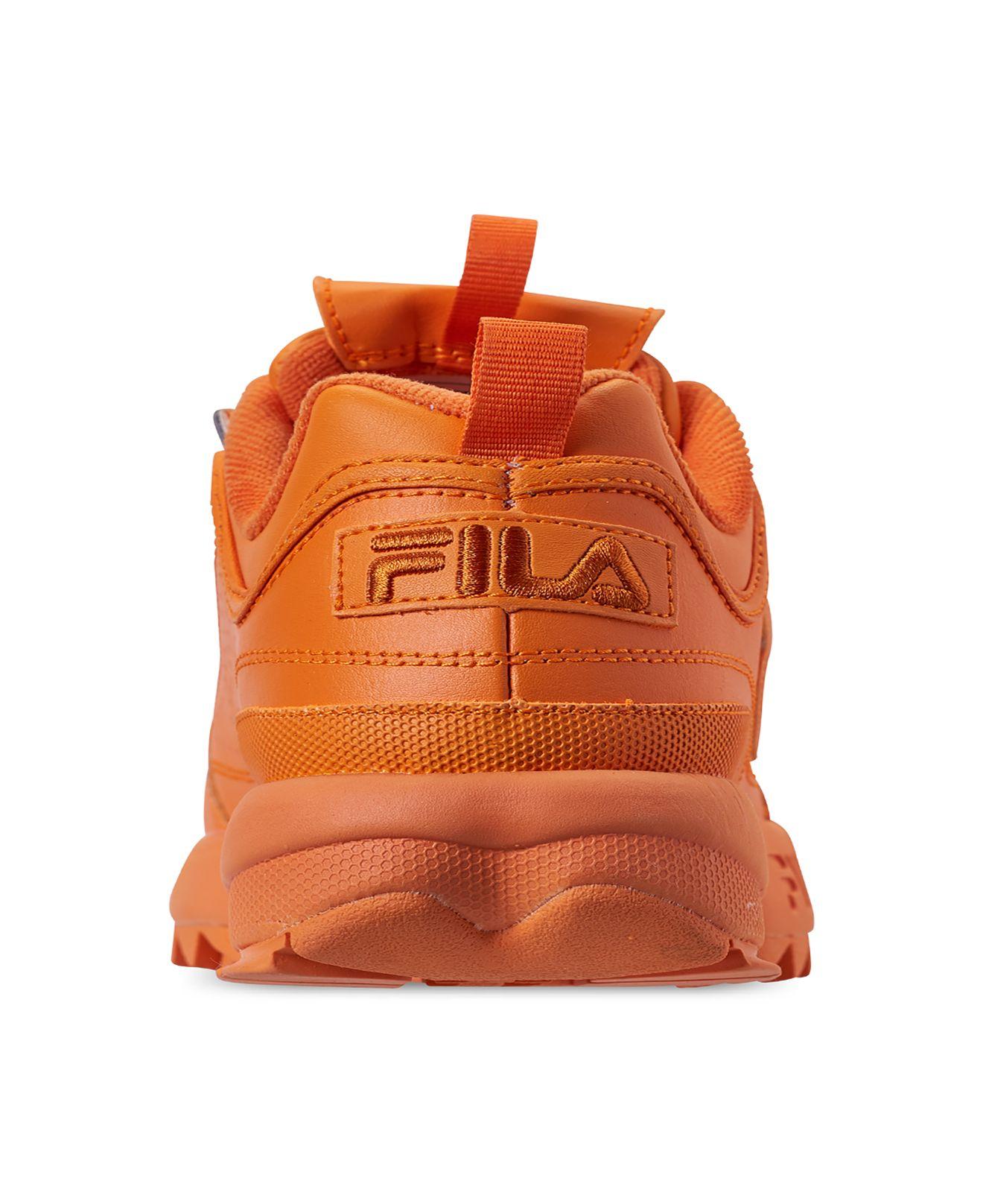 fila disruptor orange white