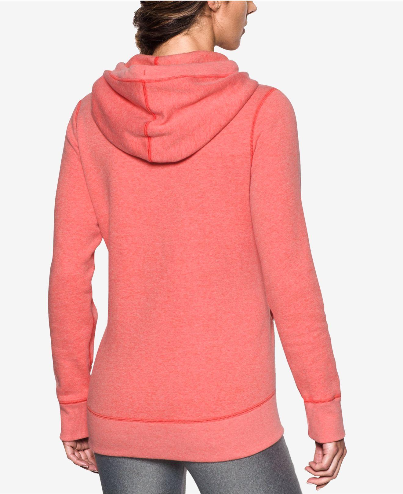Lyst Under Armour Favorite Fleece Hoodie in Pink