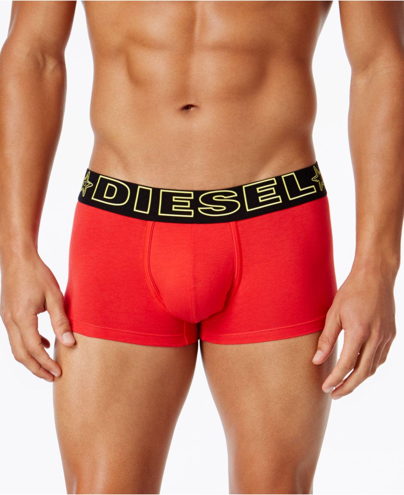 Lyst Diesel Men's Glow In The Dark Logo Boxer Briefs in Red for Men