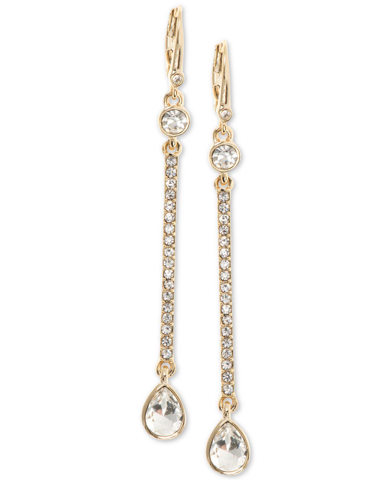 Crystal Linear Drop Earrings