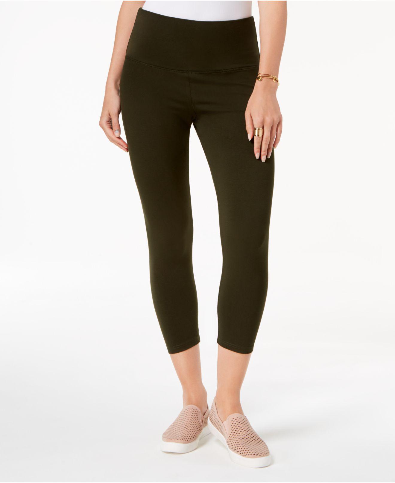 Lyst Style And Co Cropped Tummy Control Leggings Created For Macys In Green Save 61