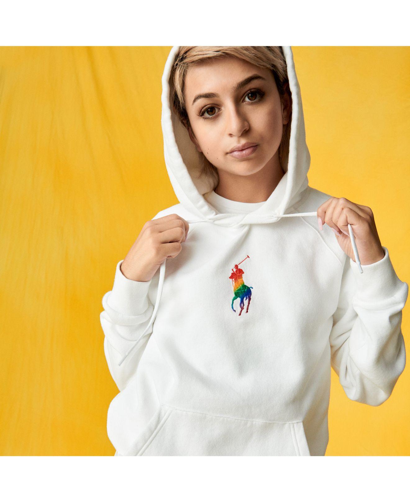 white ralph lauren hoodie women's