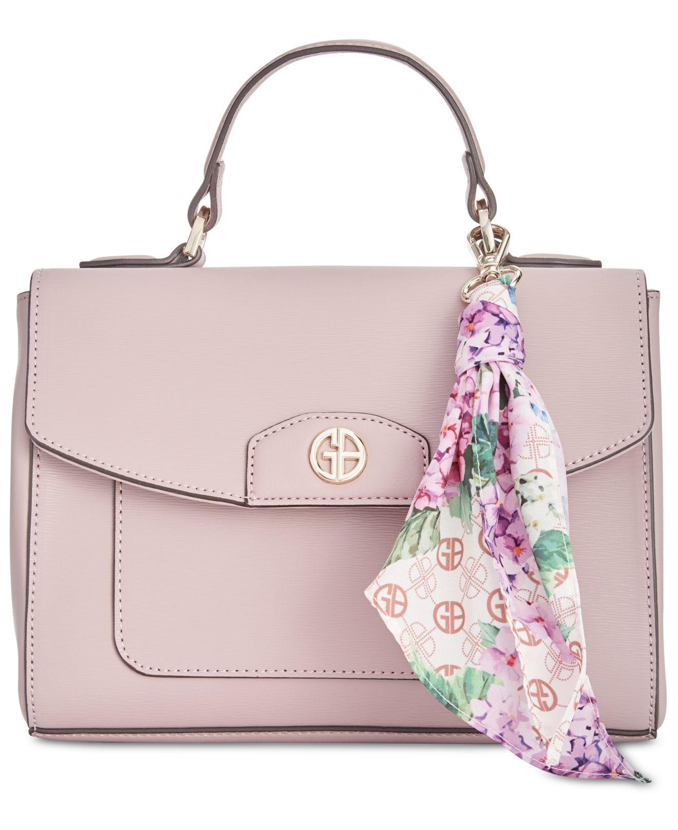 Lyst - Giani Bernini Leather Crossbody Satchel With Scarf, Created For Macy's in Pink