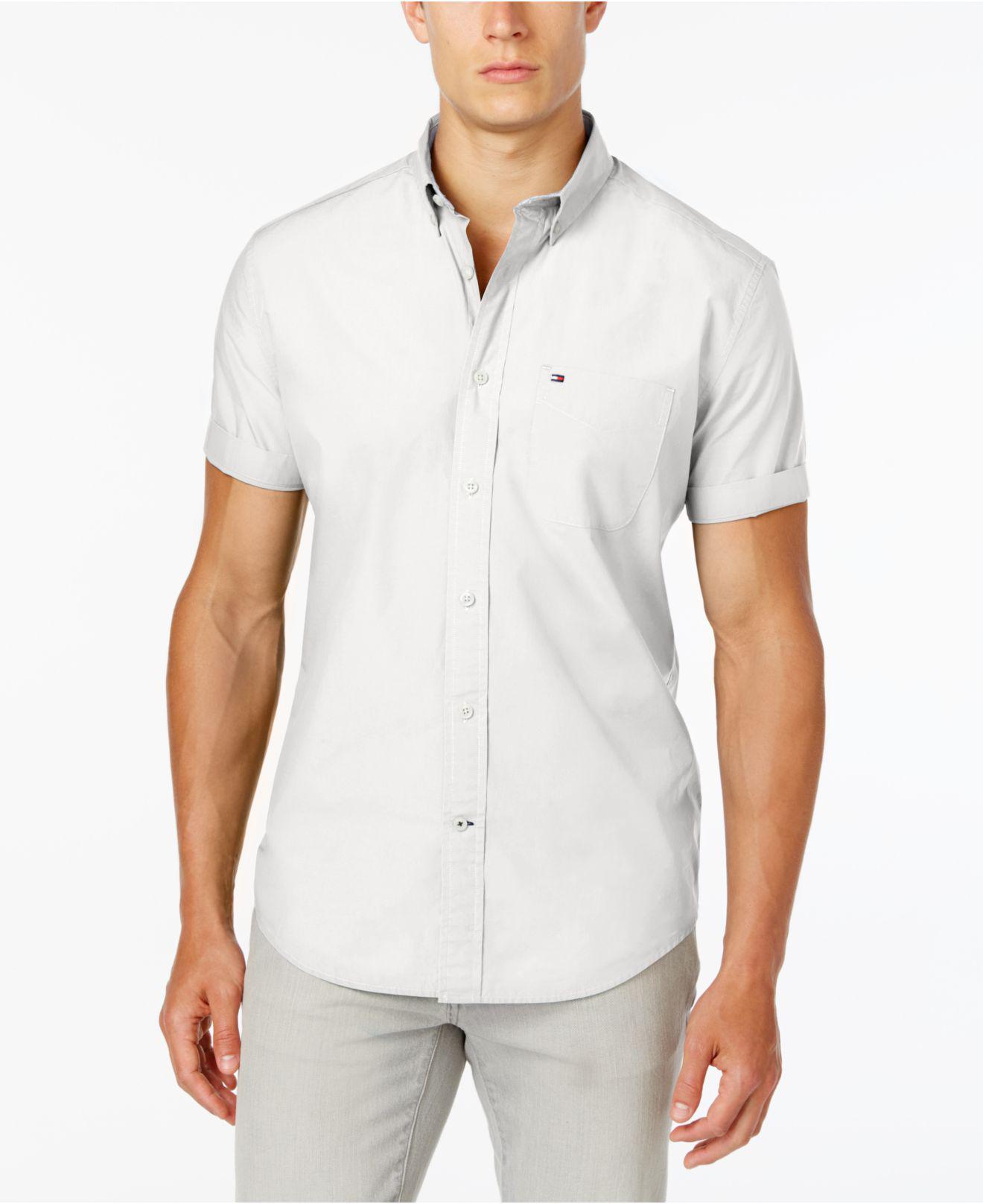 Tommy Hilfiger Cotton Maxwell Short-sleeve Button-down Shirt in Bright ...