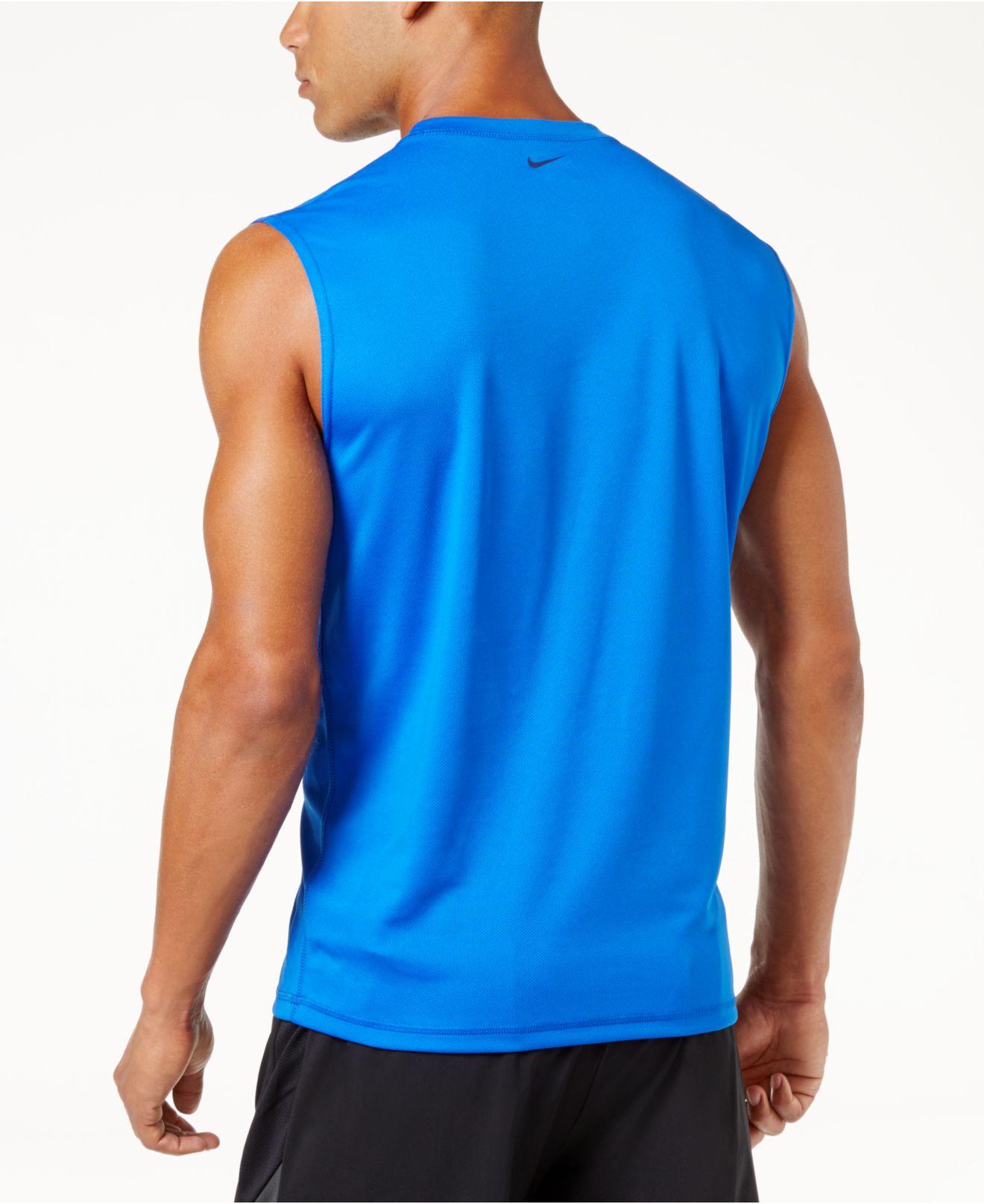 Lyst - Nike Men's Graphic Print Sleeveless T-shirt in Blue for Men