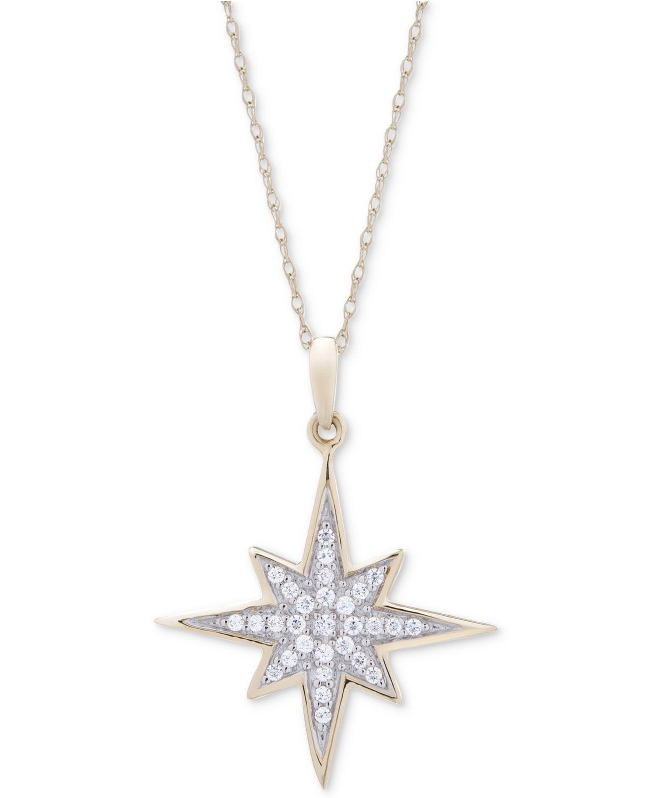 Lyst - Wrapped In Love Diamond Cluster Star Pendant ...