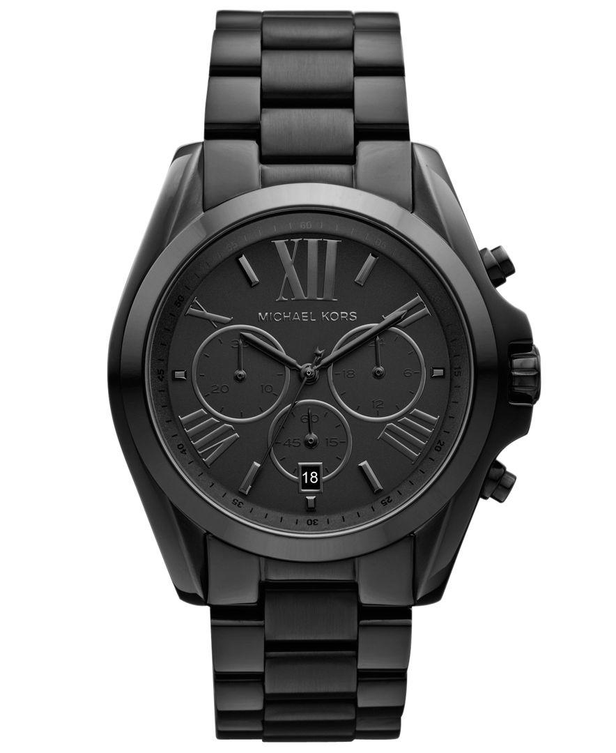 michael kors black stainless steel watch