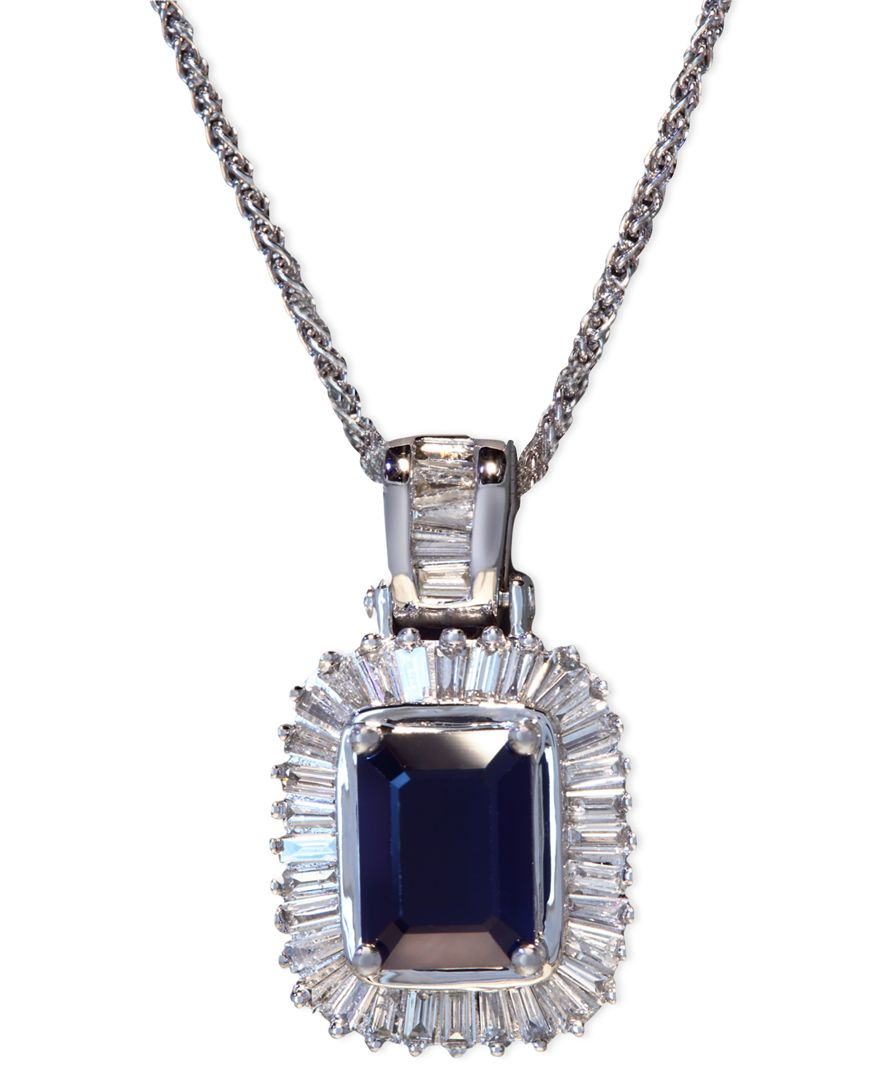 Effy collection Gemma By Effy Sapphire (1-1/2 Ct. T.w.) And Diamond (1/ ...