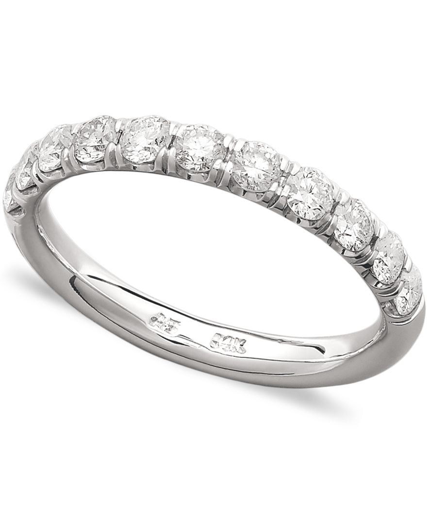  Macy s  Pave Diamond Band Ring  In 14k White  Or Yellow Gold  
