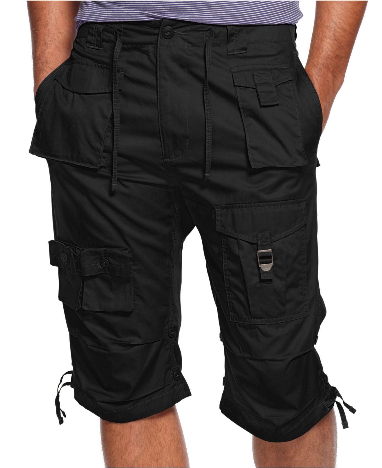 Lyst - Sean John Shorts, Classic Flight Cargo Shorts in Black for Men ...