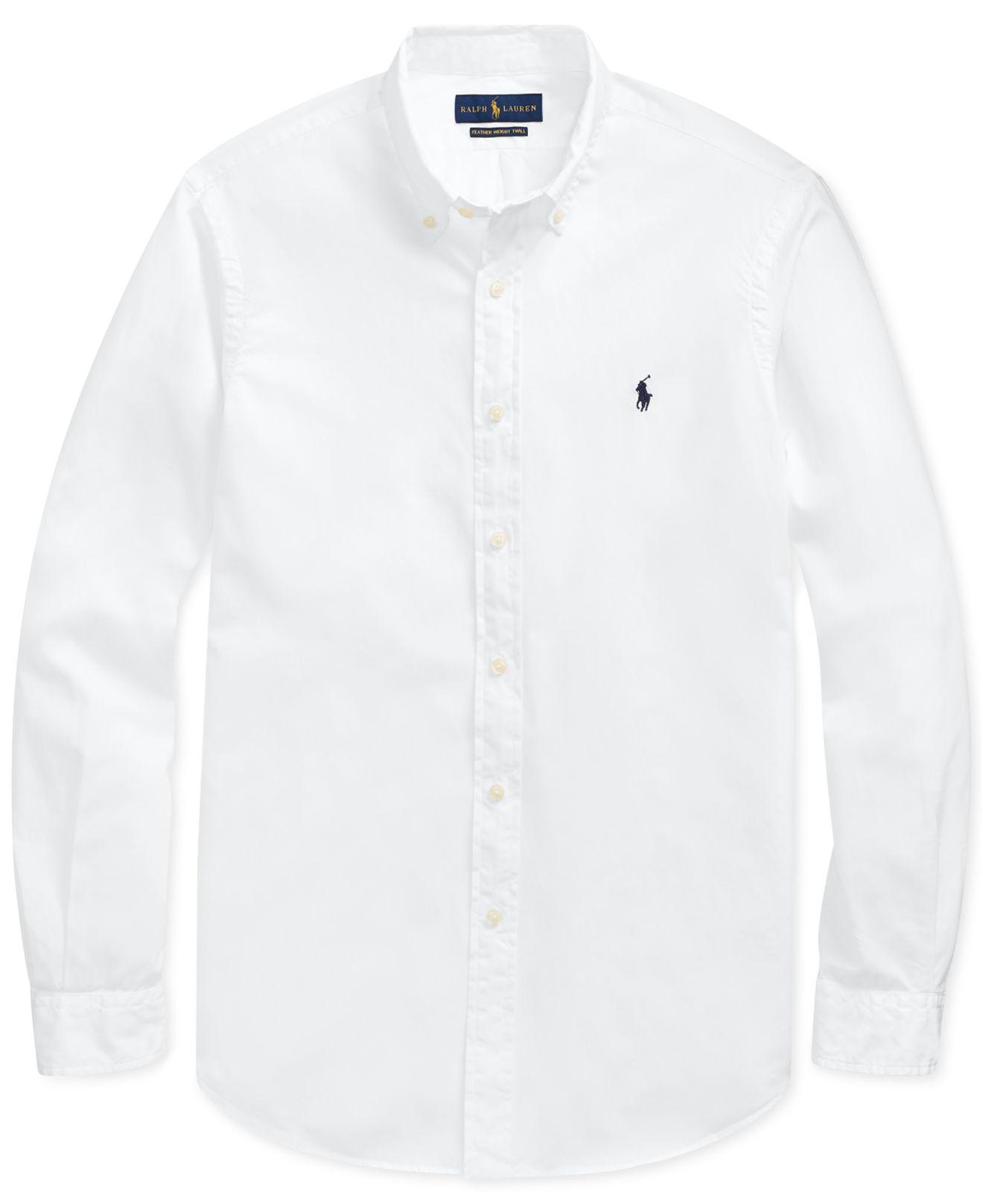 Polo Ralph Lauren Big & Tall Classic Fit Twill Shirt in White for Men ...