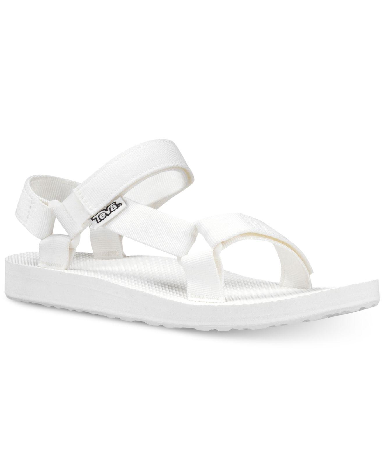 white teva womens sandals