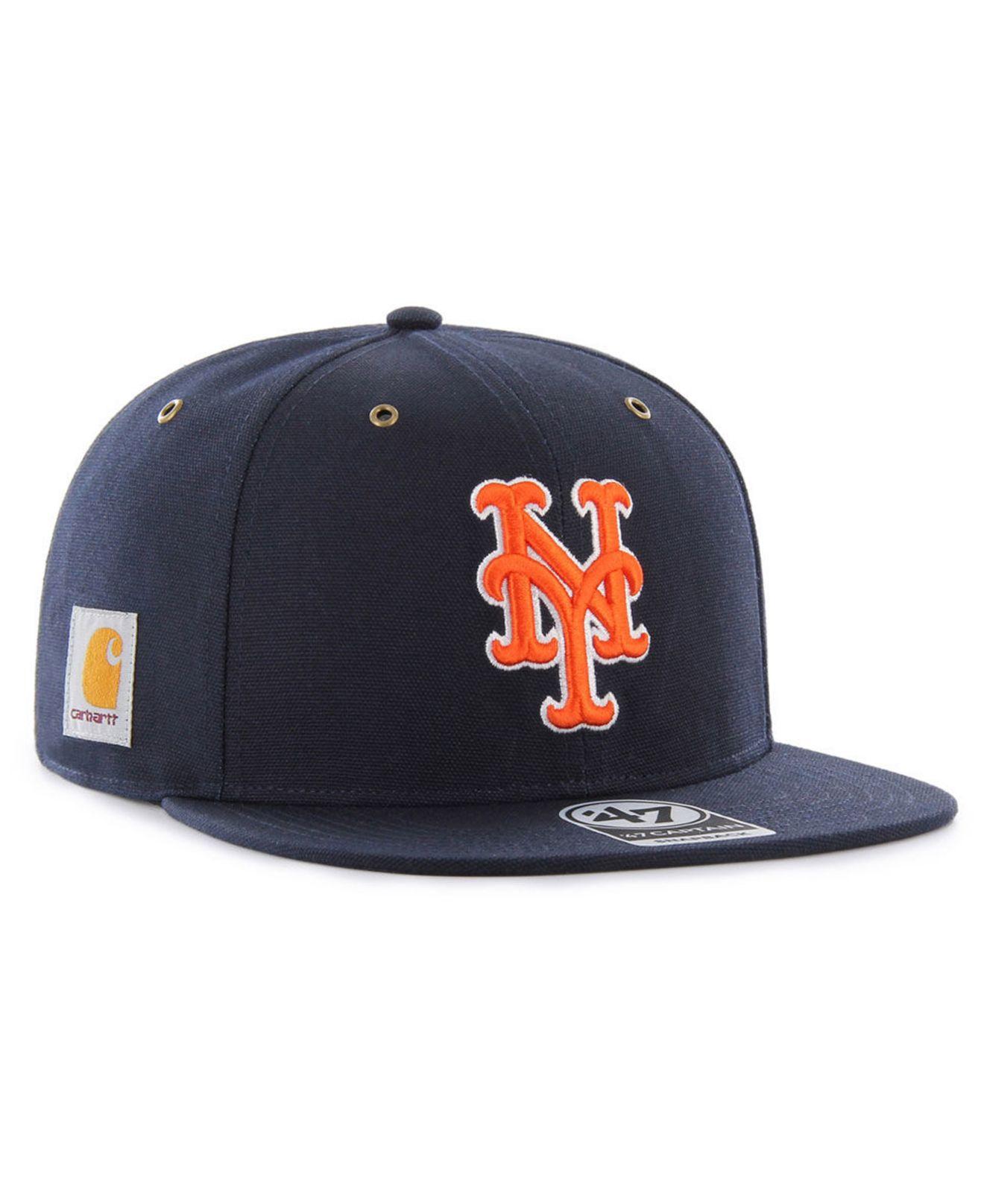 47 Brand New York Mets Carhartt Captain Cap in Blue for Men - Lyst