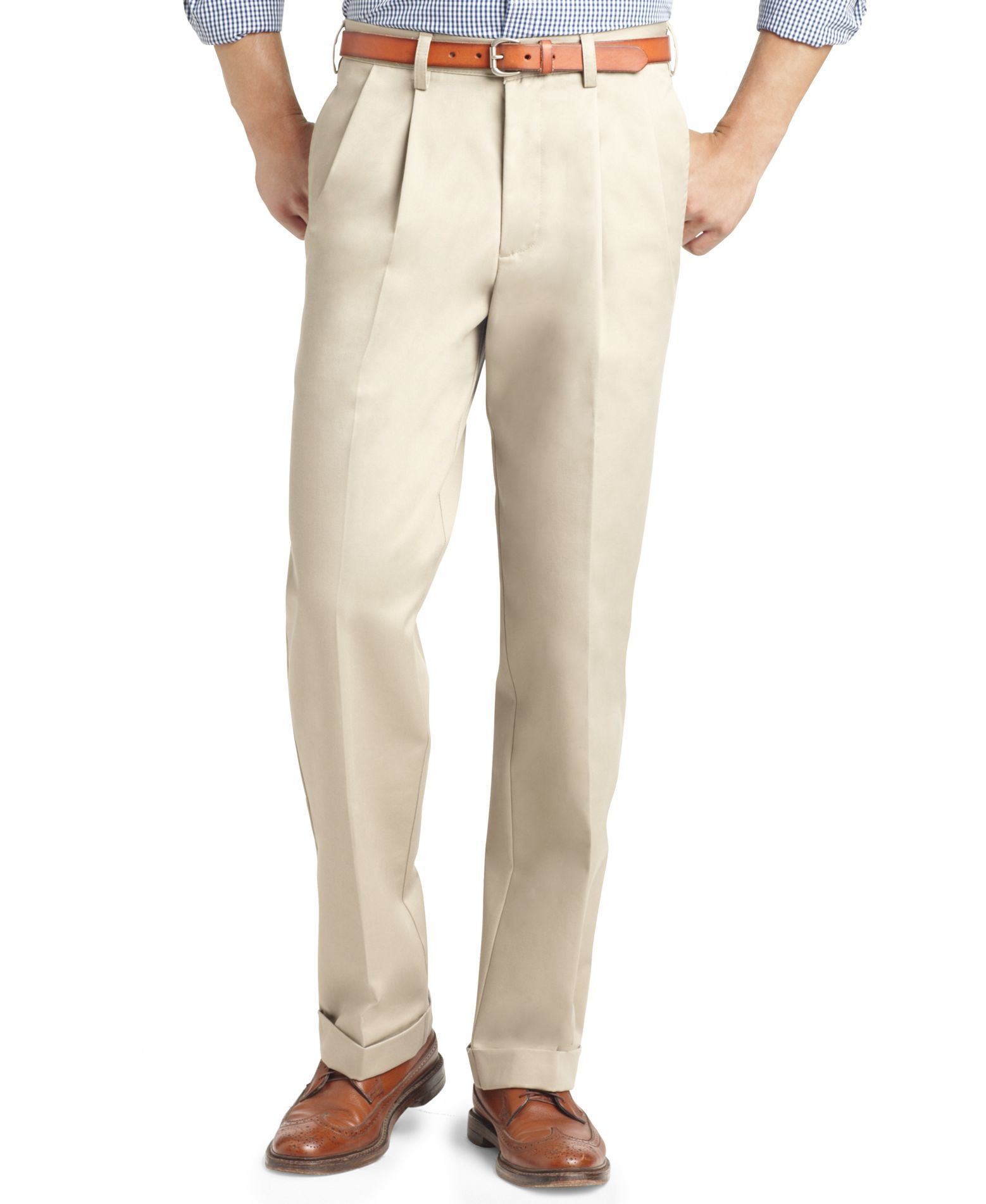Lyst - Izod Big And Tall Pants, Double Pleat Pants in Natural for Men