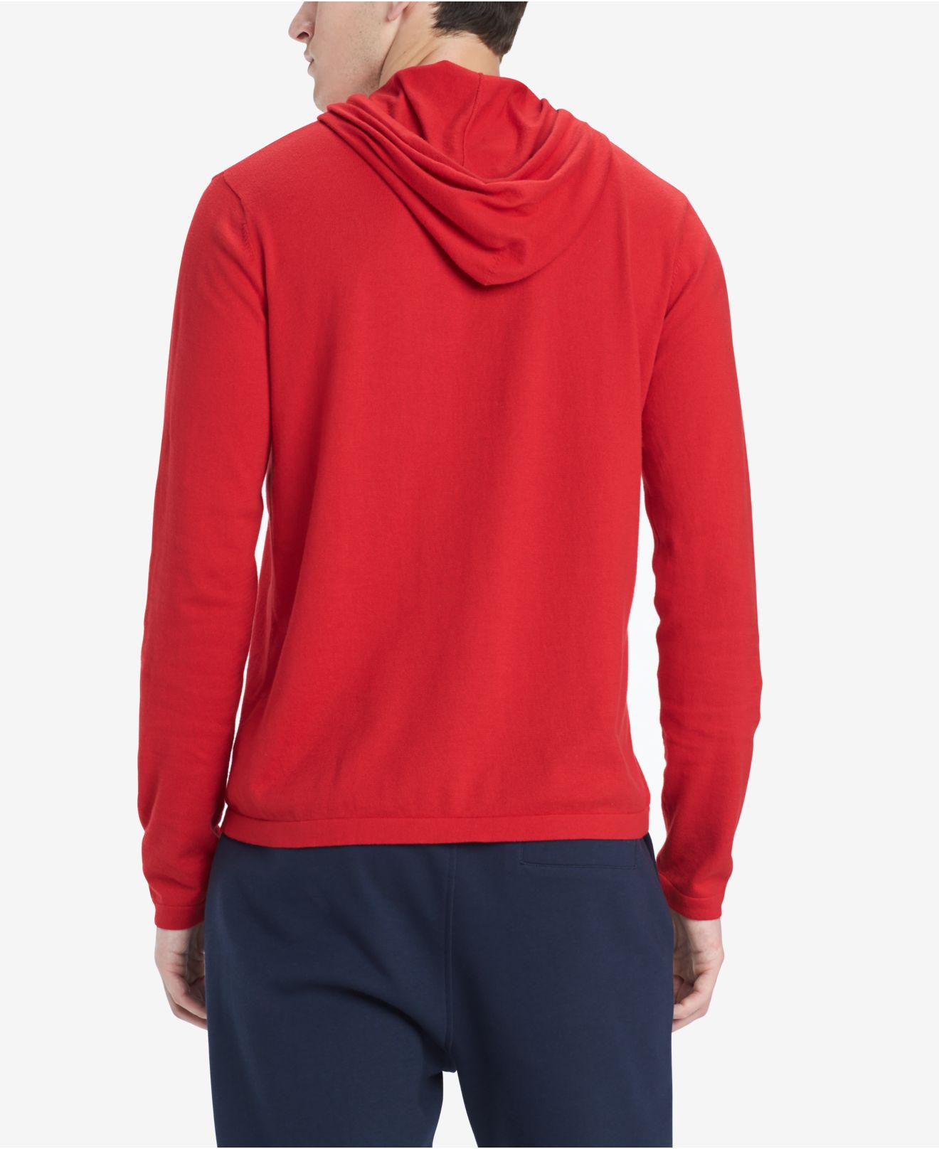 Lyst - Tommy Hilfiger Signature Hoodie, Created For Macy's in Red for Men