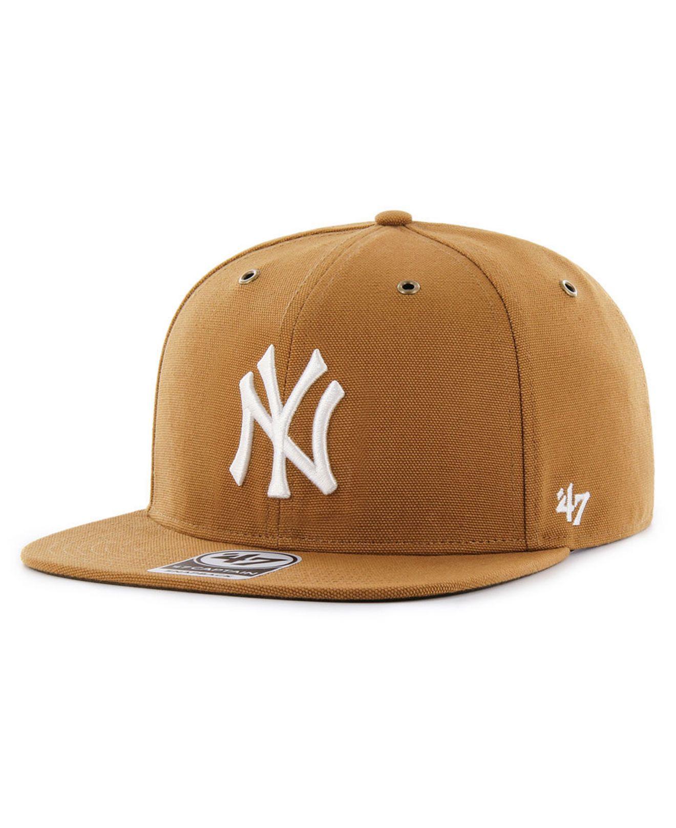 47 Brand New York Yankees Carhartt Captain Cap in Brown for Men - Lyst