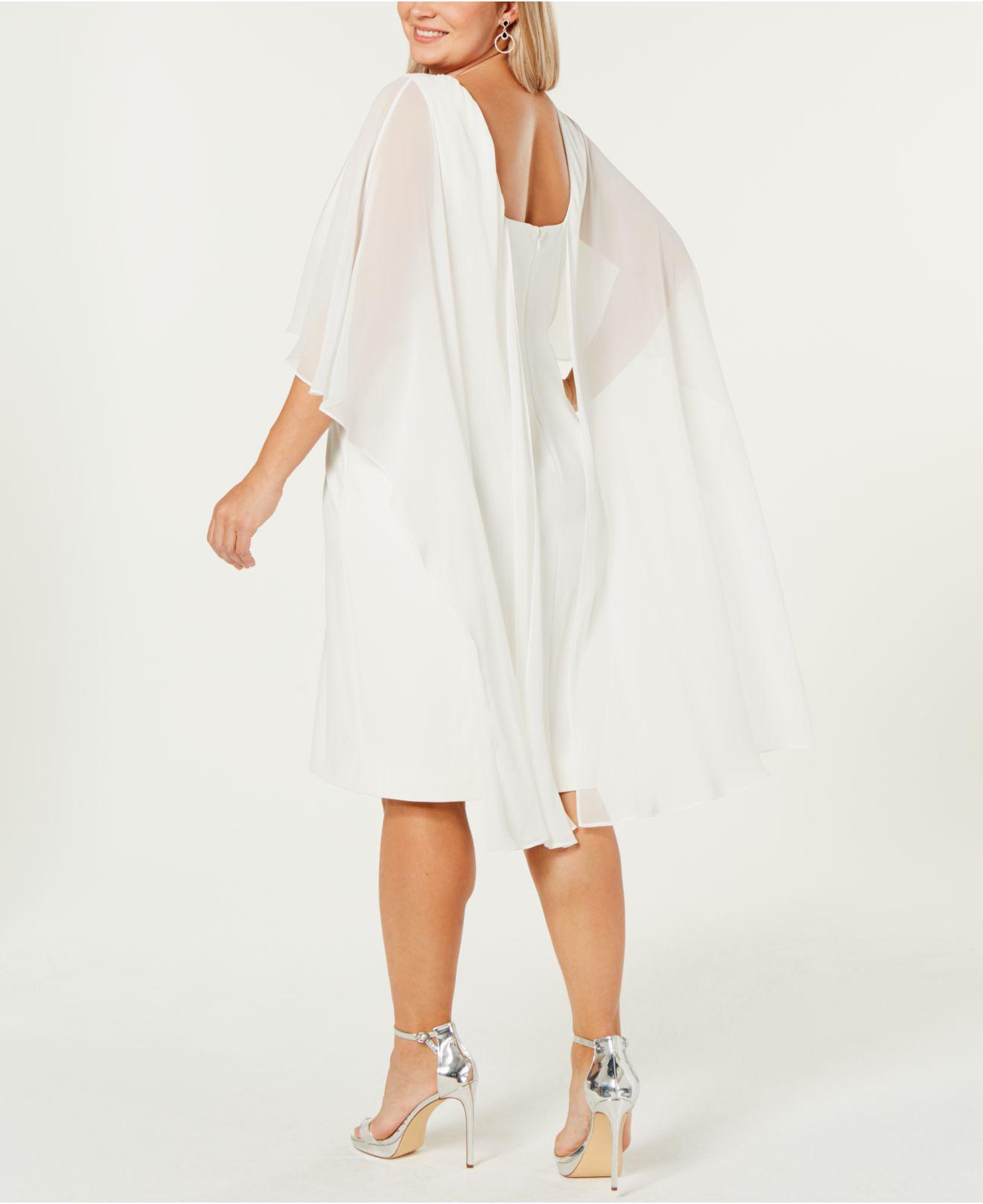 macys plus size white dresses