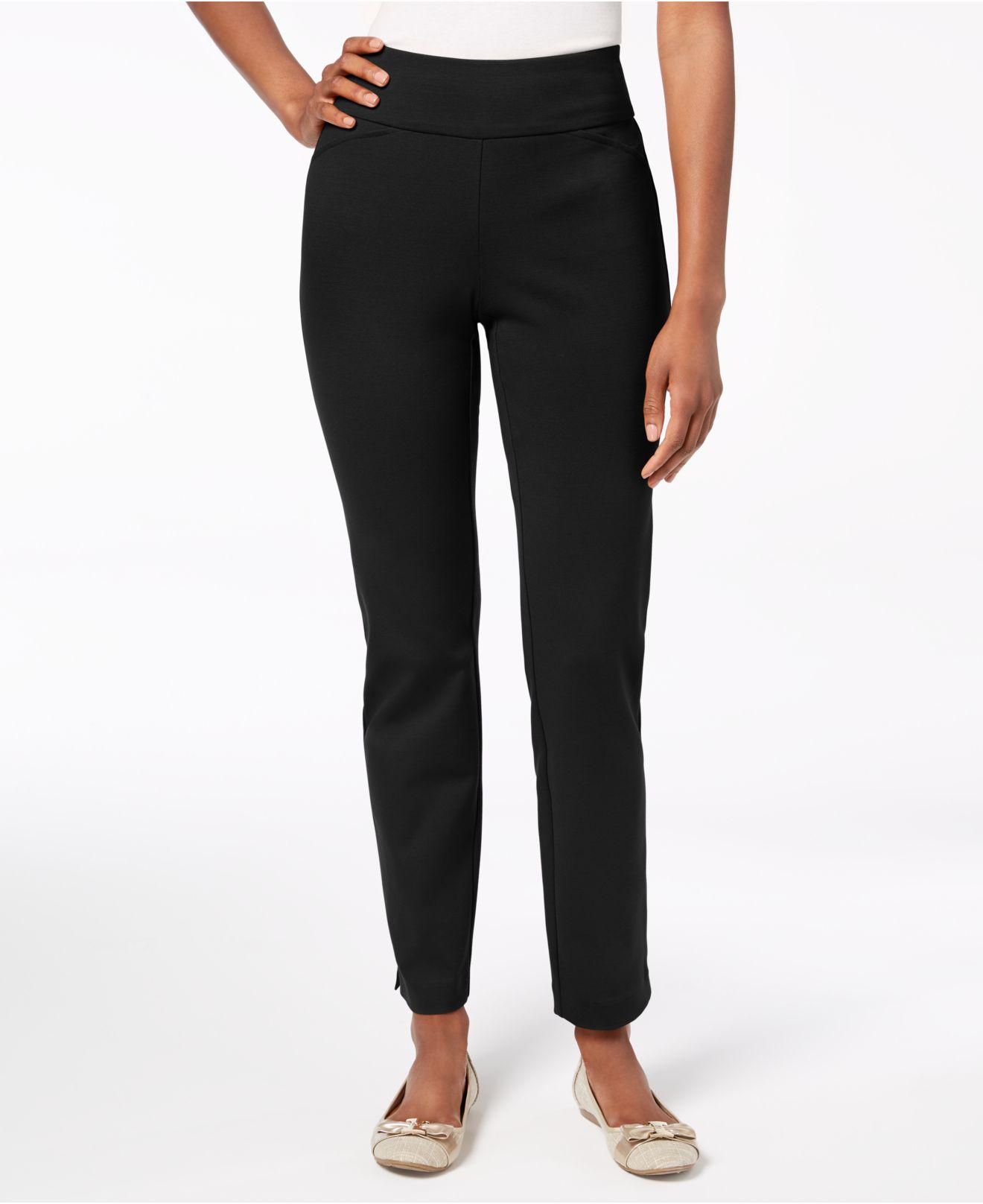 Lyst - Charter Club Petite Pull-on Ponté-knit Pants, Created For Macy's ...