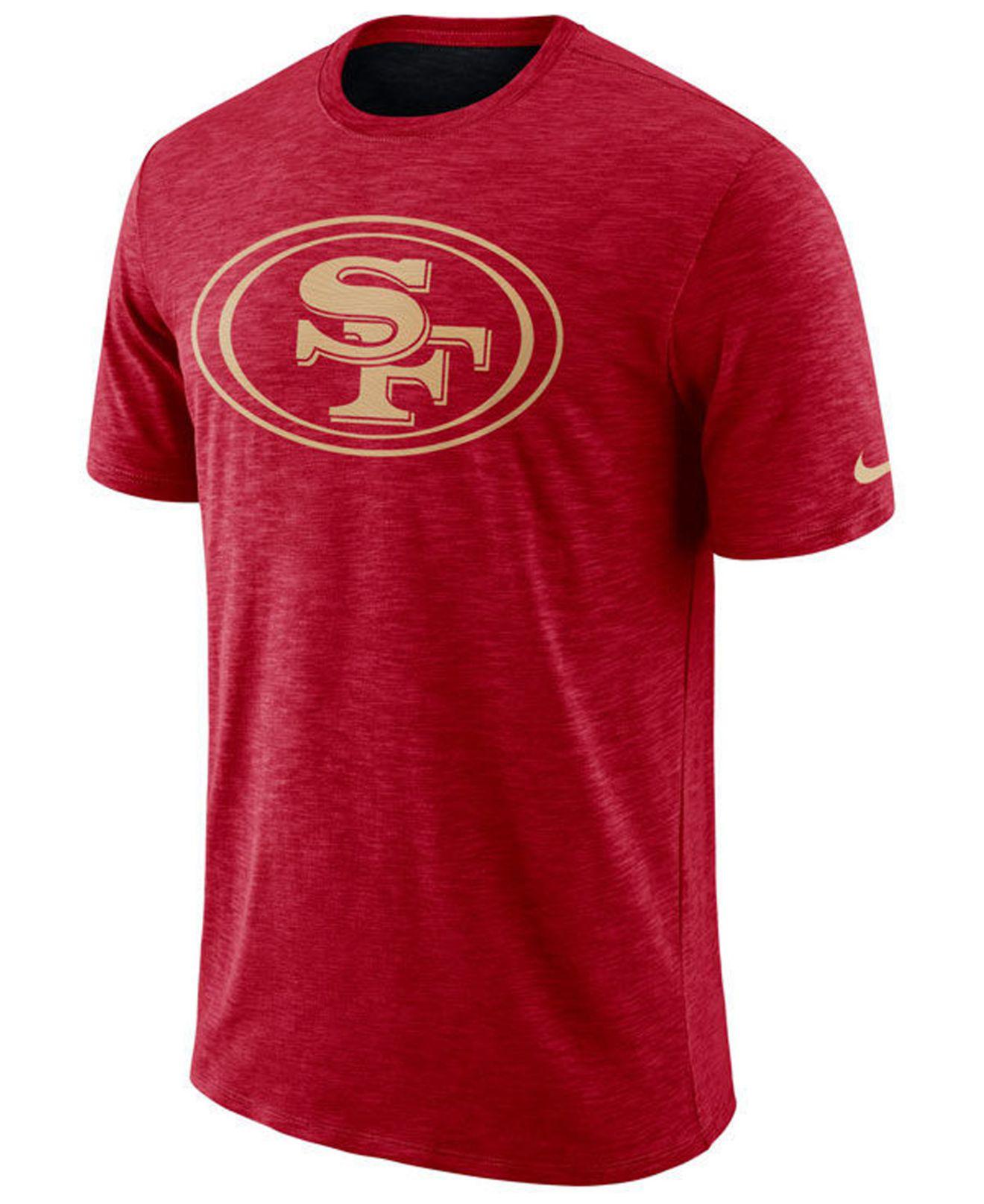 Lyst - Nike San Francisco 49ers Dri-fit Cotton Slub On-field T-shirt in ...