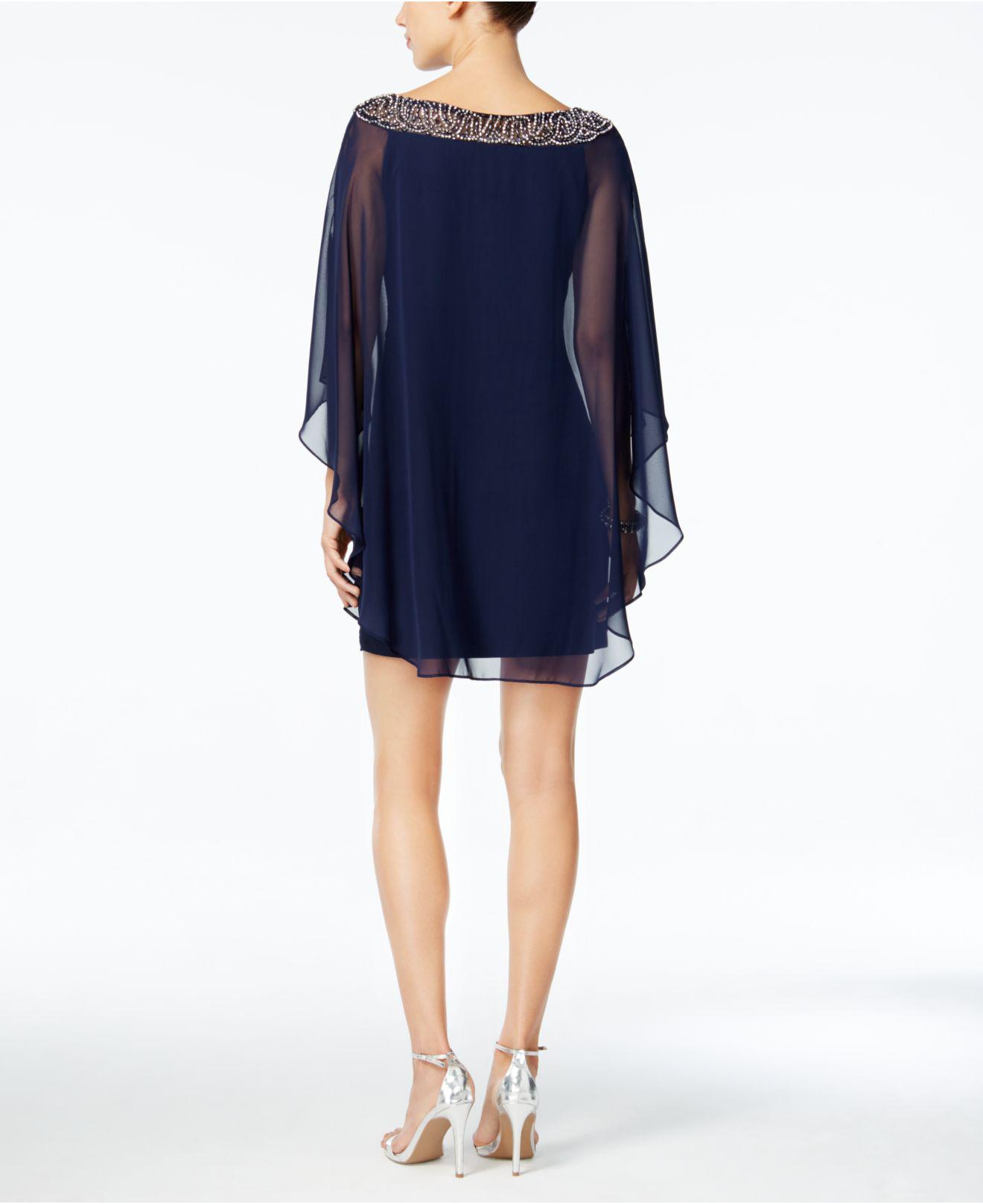 chiffon cape overlay
