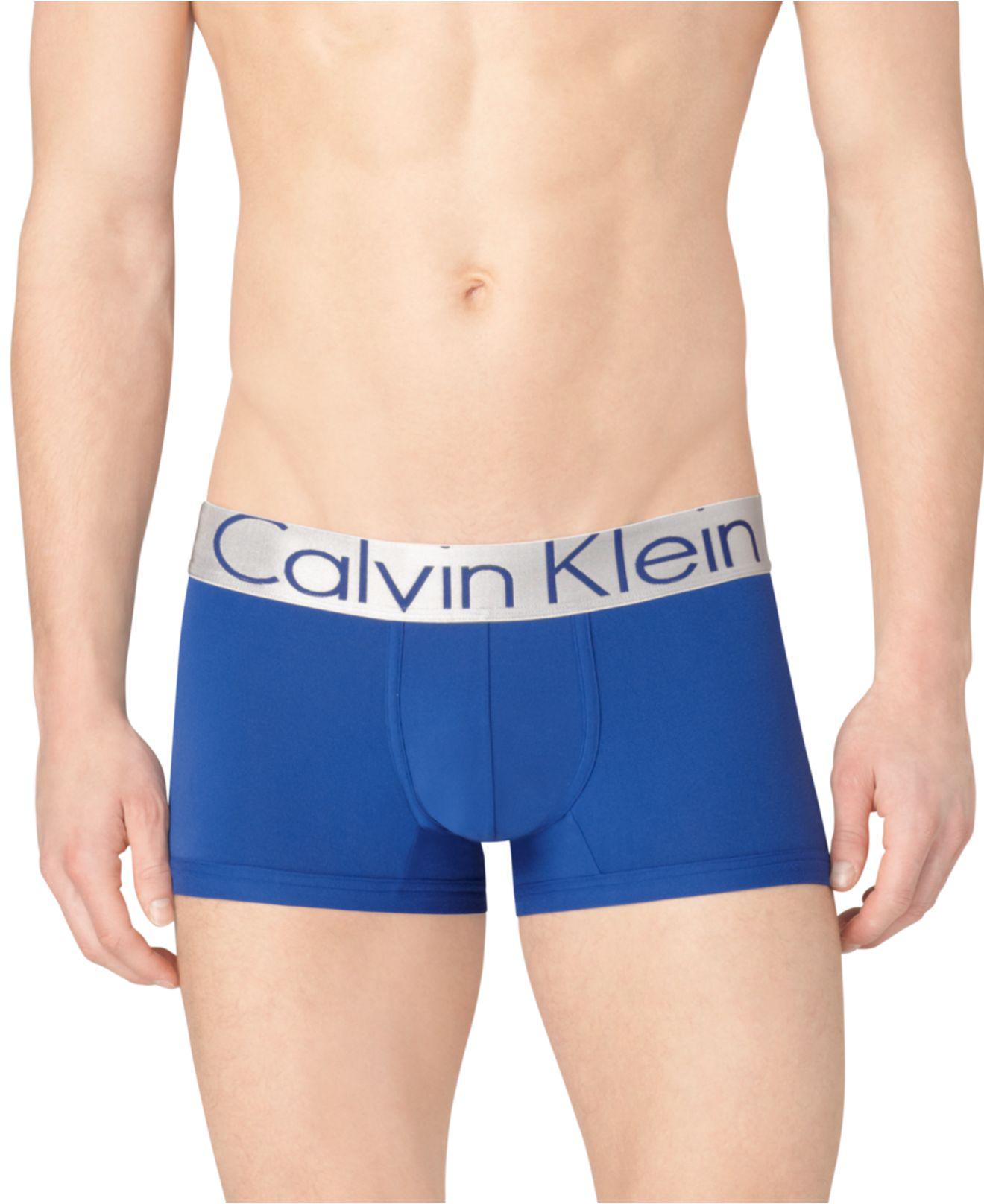 Lyst - Calvin Klein Underwear, Steel Micro Low Rise Trunk U2716 in Blue