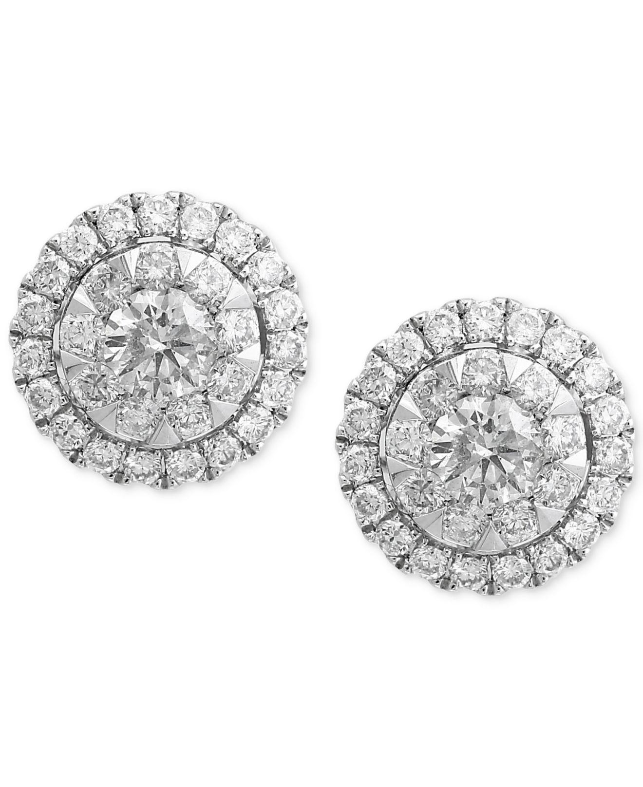 Lyst - Effy Collection Bouquet By Effy® Diamond Cluster Stud Earrings ...