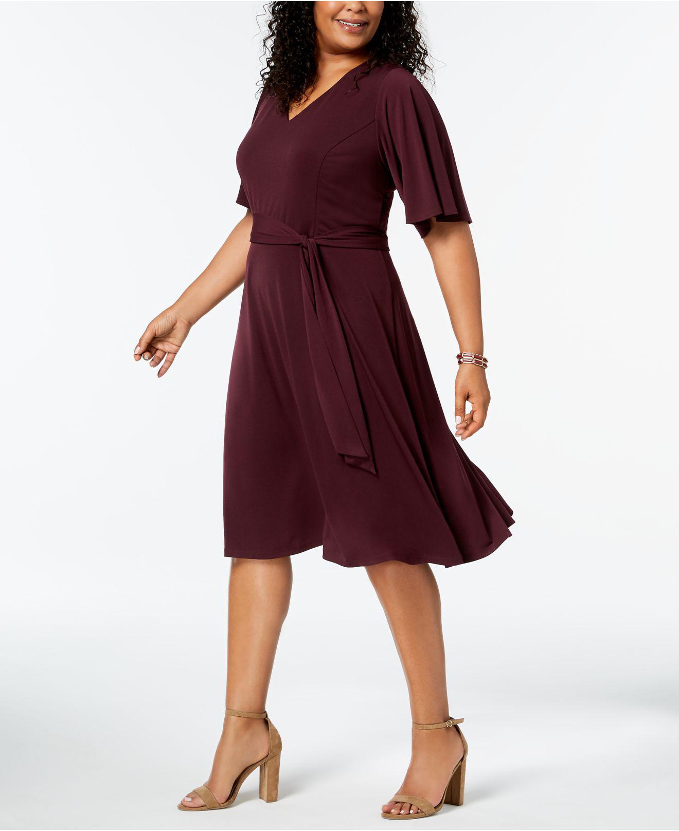 macy's plus size semi formal dresses
