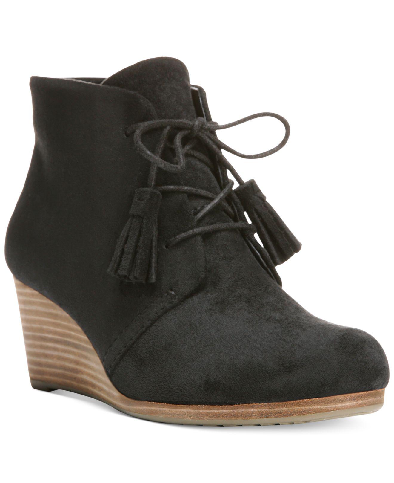 Lyst - Dr. Scholls Dakota Wedge Booties in Black