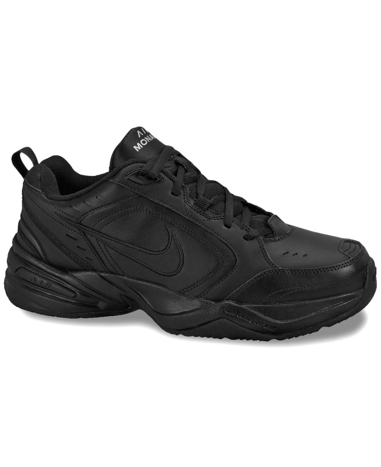 lyst nike air monarca iv scarpe dal traguardo in nero per gli uomini. lyst nike air monarca iv scarpe dal traguardo in nero per gli uomini.