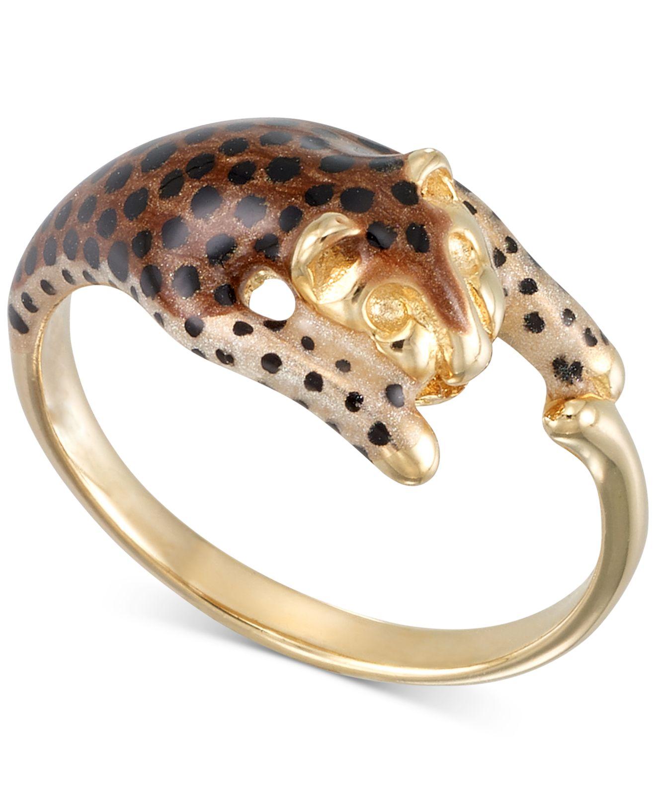 Macy's Leopard Statement Ring In 18k Gold-plated Sterling Silver in ...