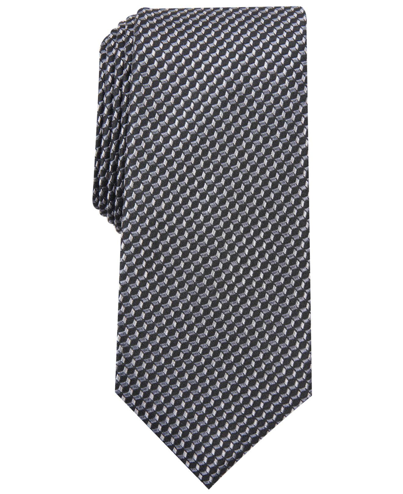 Alfani Neat Slim Tie, Created For Macy's in Black for Men - Lyst