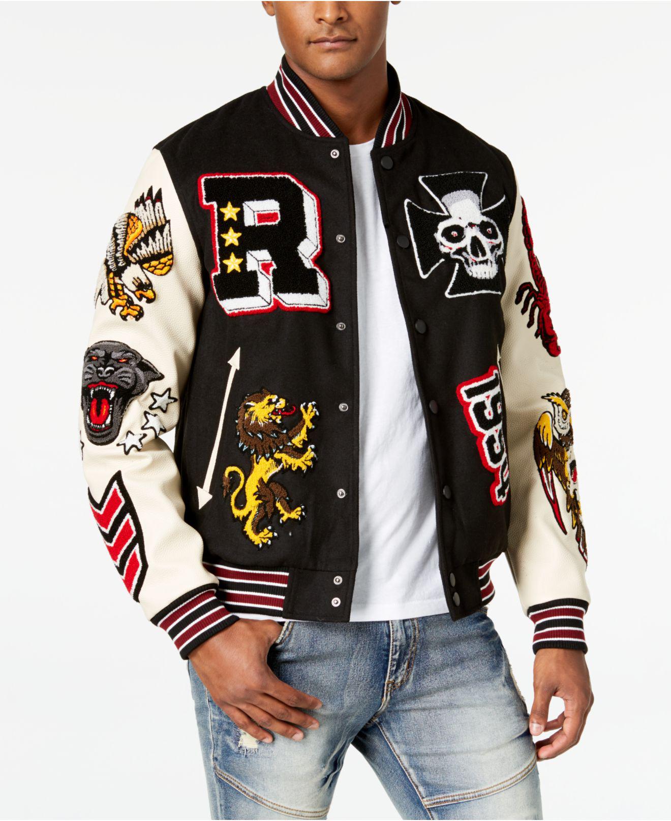 Lyst Reason Street Veteran Varsity  Jacket  in Black for 