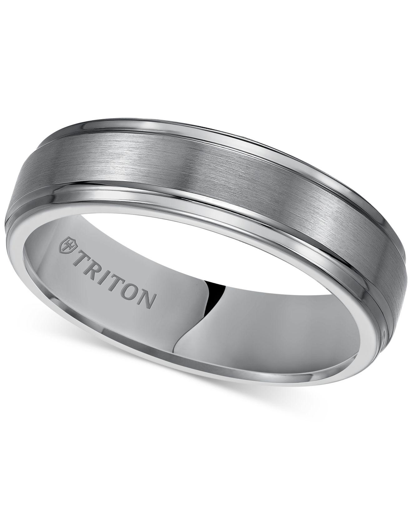 Lyst Triton Tungsten Carbide Ring, 6mm Comfort Fit Wedding Band in
