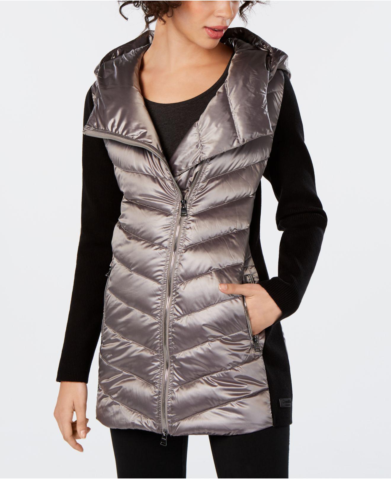 calvin klein performance plus size asymmetrical puffer jacket