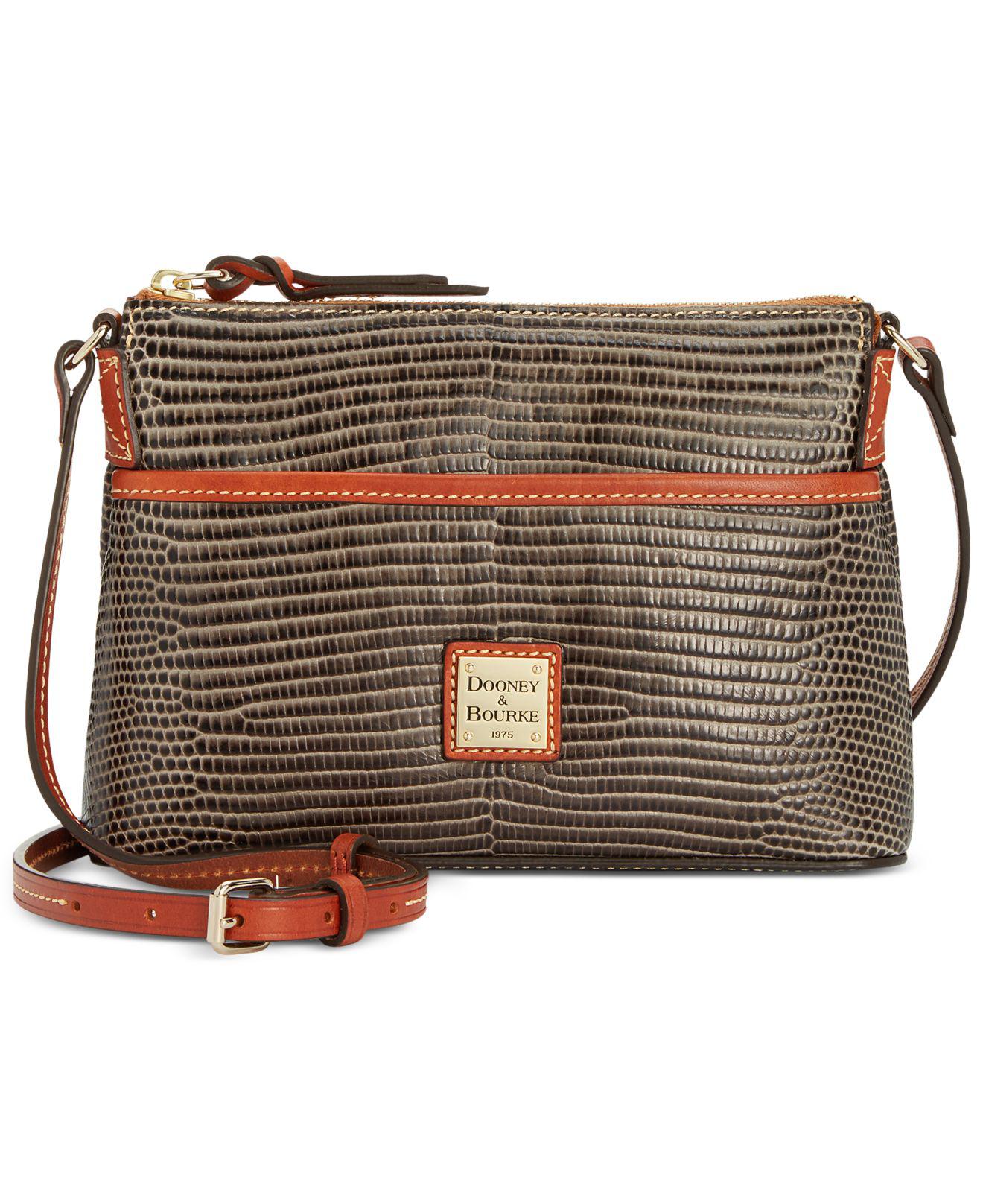 Lyst Dooney Bourke Lizard Embossed Ginger Crossbody Created For Dooney Bourke