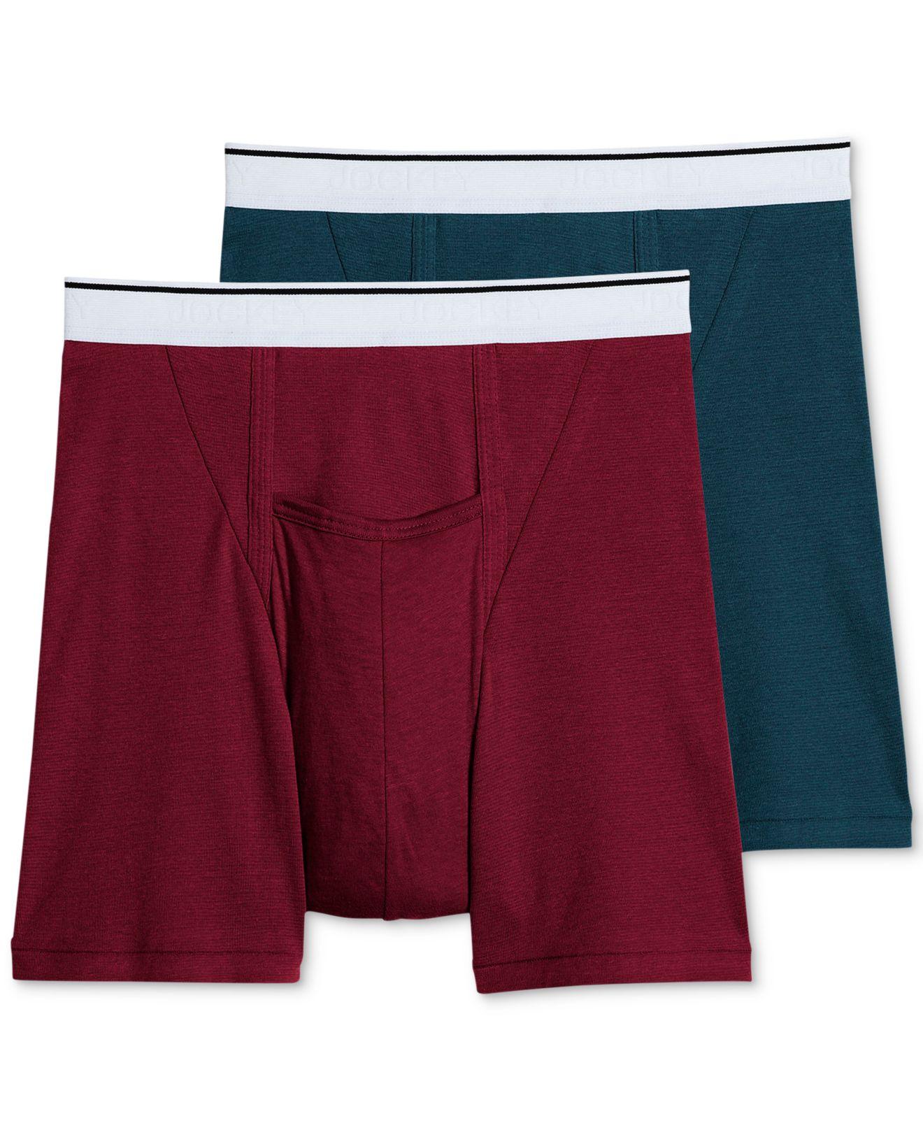 Jockey Pouch Boxer Briefs 2-pack in Red for Men - Lyst