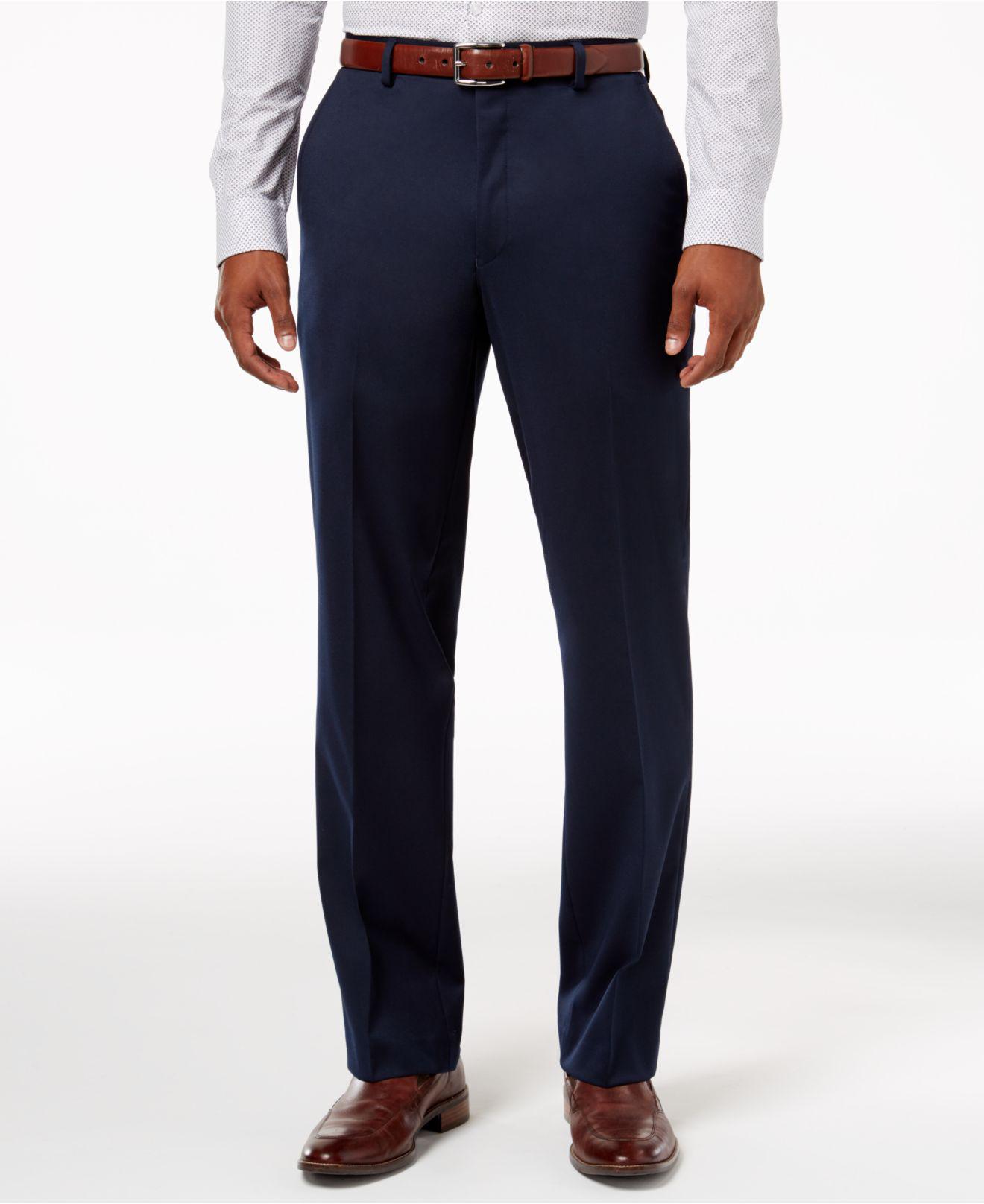 Lyst - Alfani Traveler Navy Solid Classic-fit Pants, Created For Macy's ...