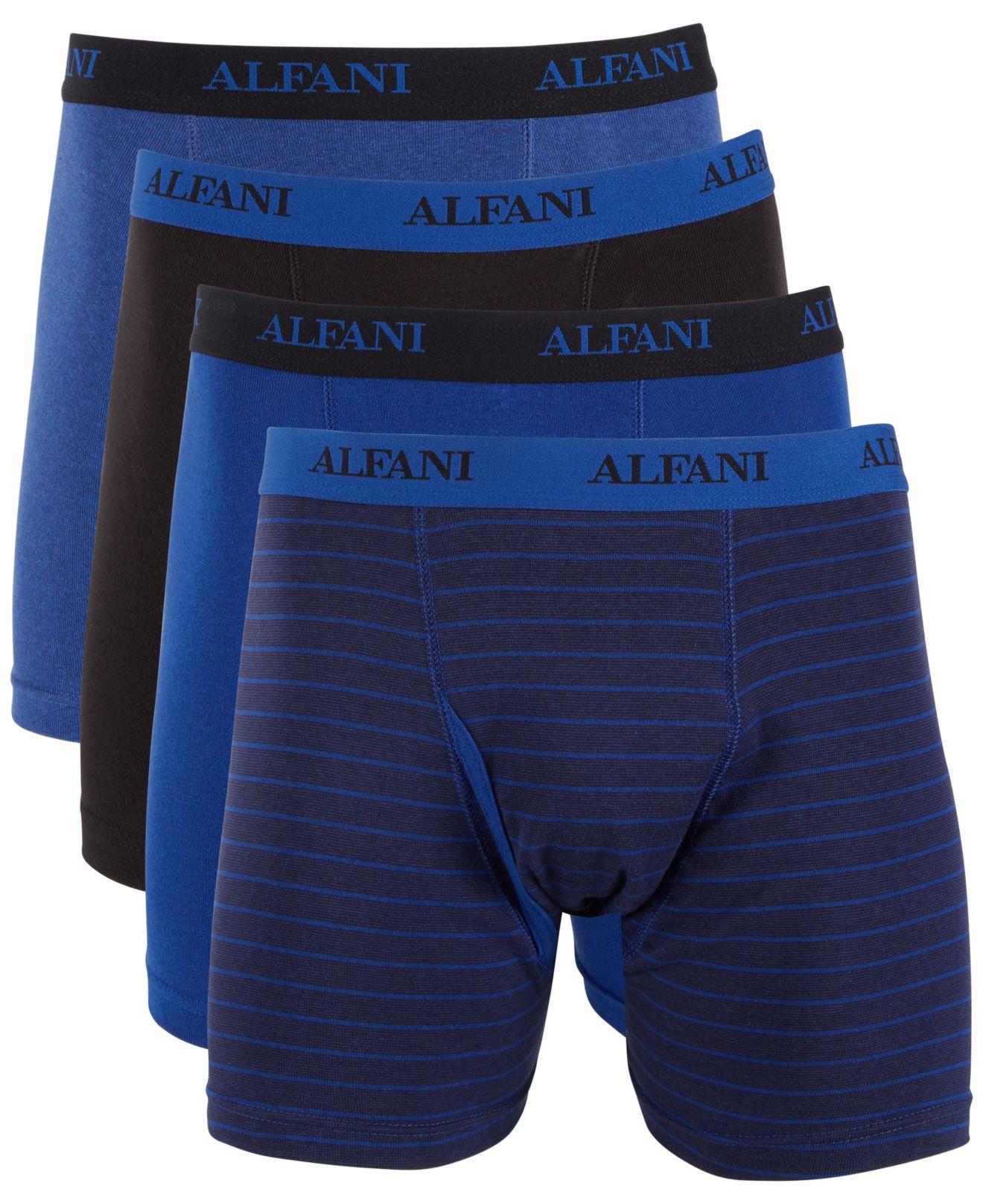 Lyst Alfani 4 Pack Boxer Briefs, Created For Macy's in Blue for Men