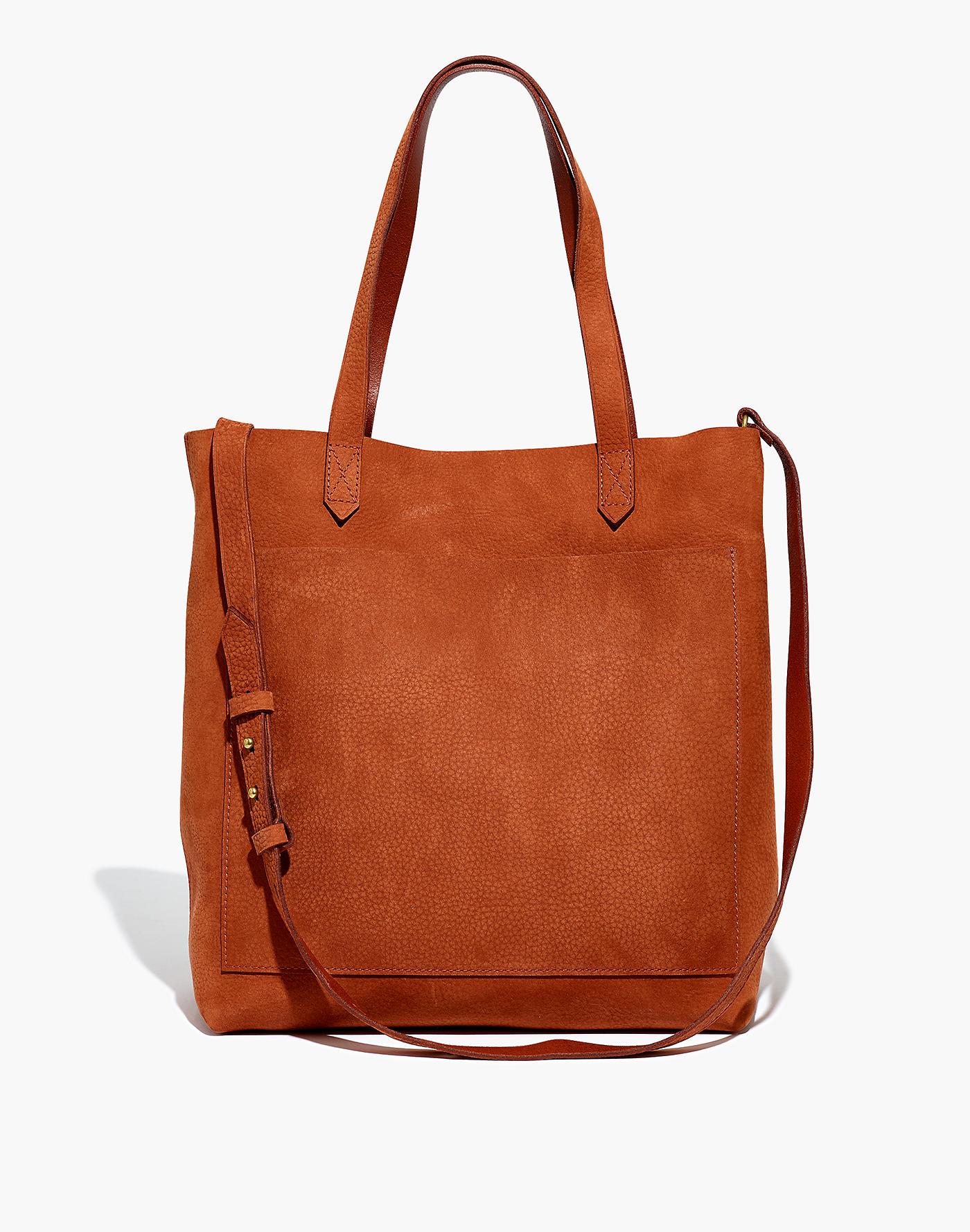 madewell medium leather transport tote