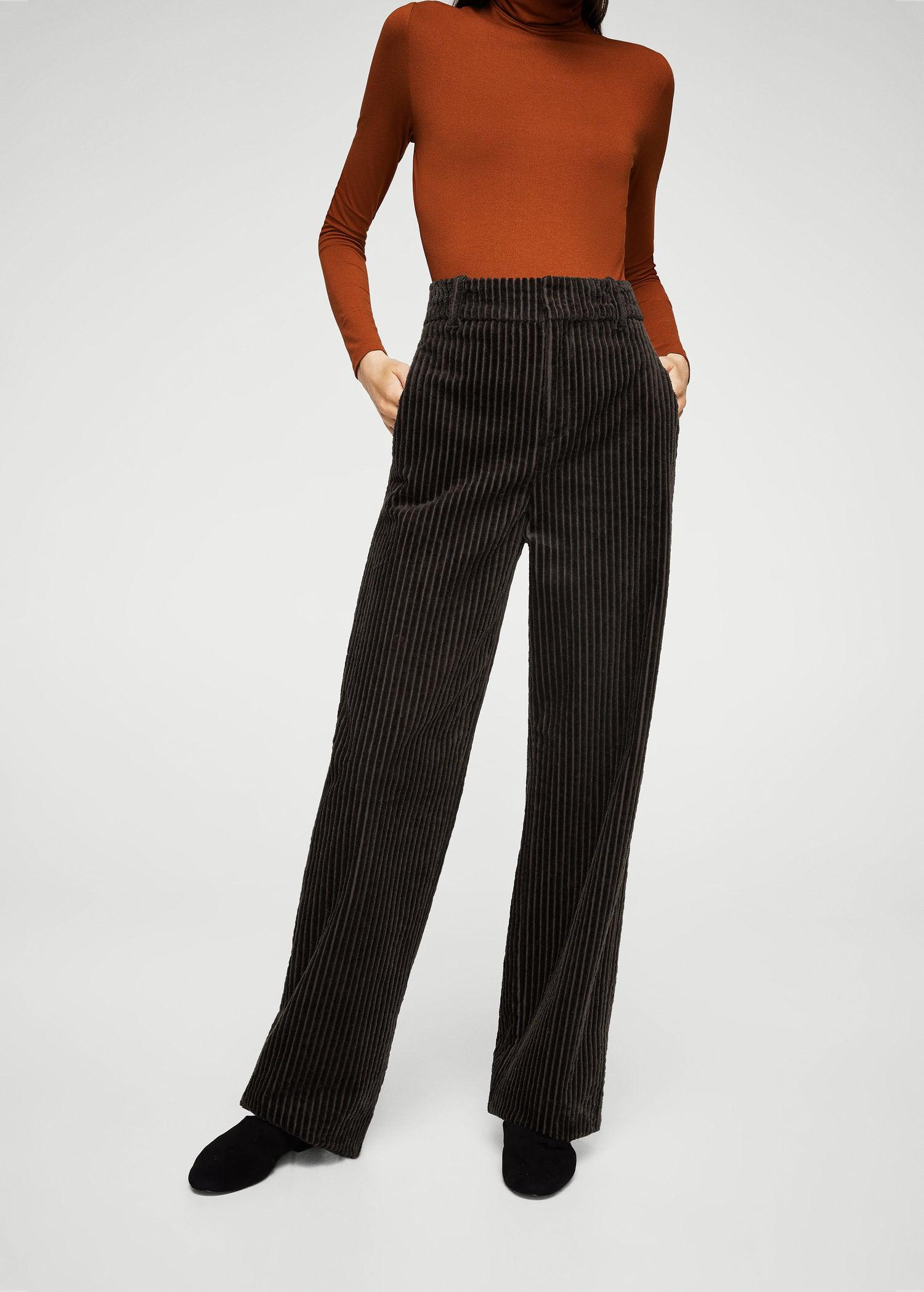 Mango Velvet Corduroy Trousers in Chocolate (Brown) Lyst
