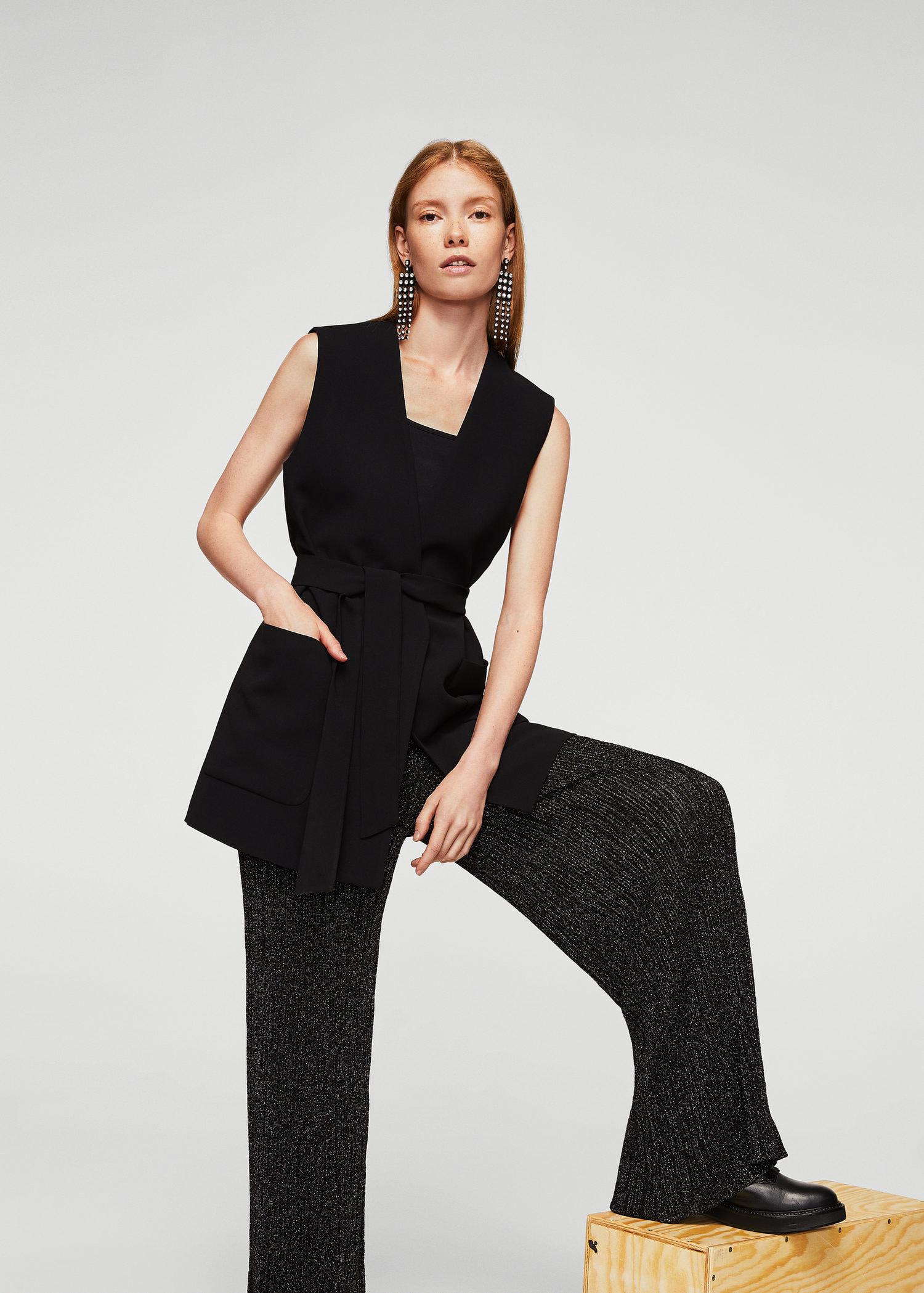 mango drawstring trousers