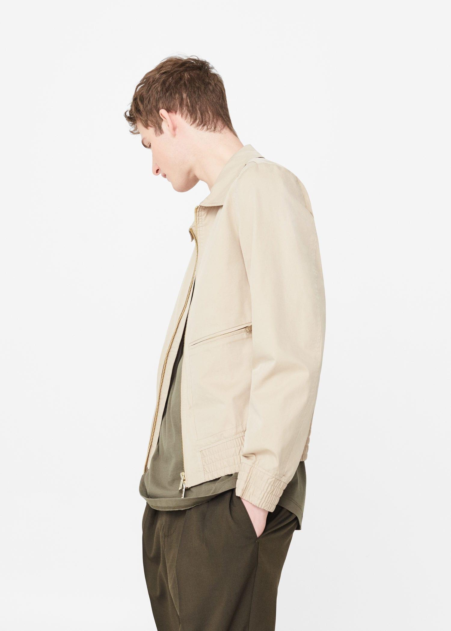 Lyst Mango Pocket Cotton Jacket in Natural for Men